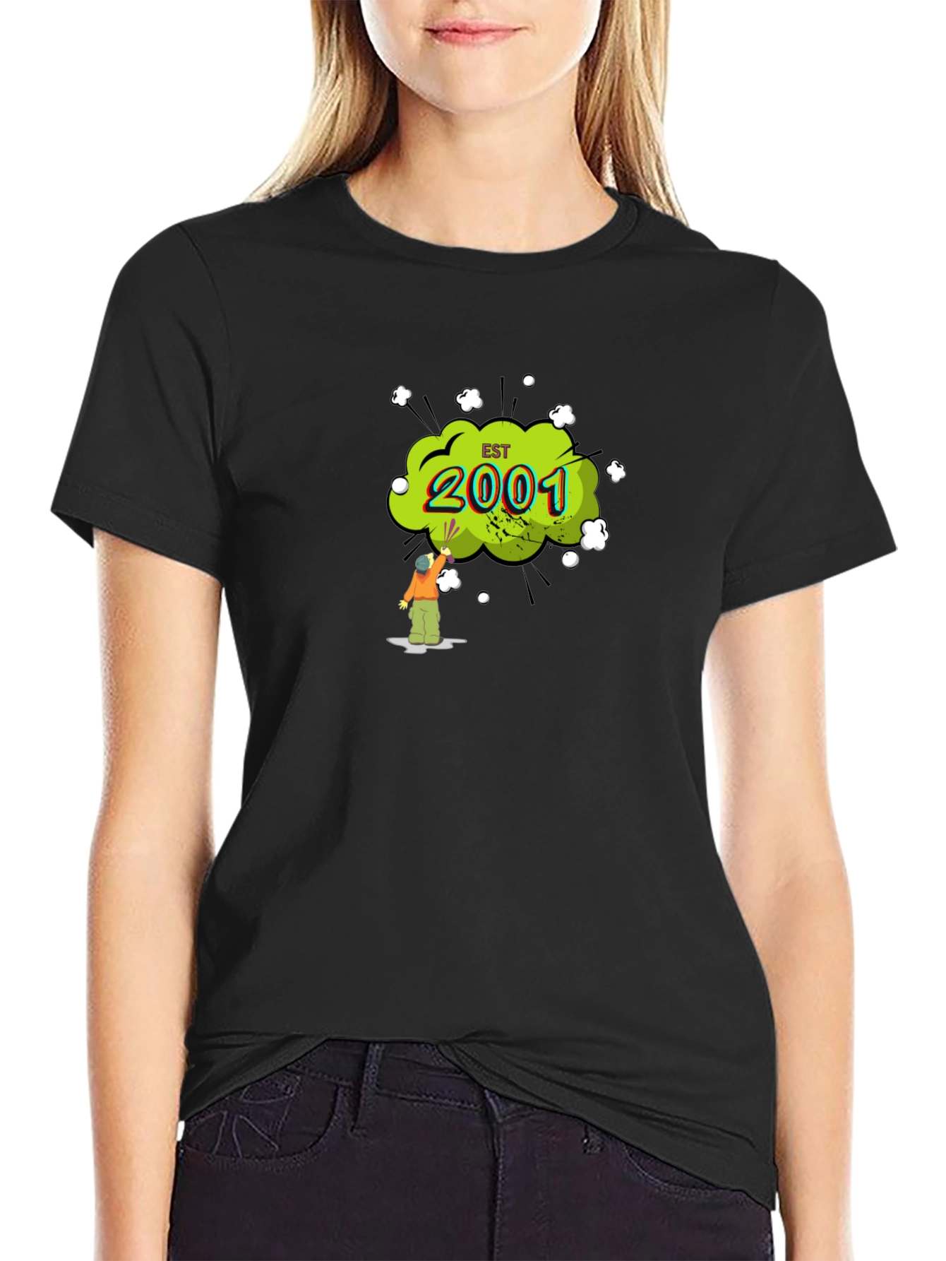 Est. 2001 Graphic Black T-Shirt