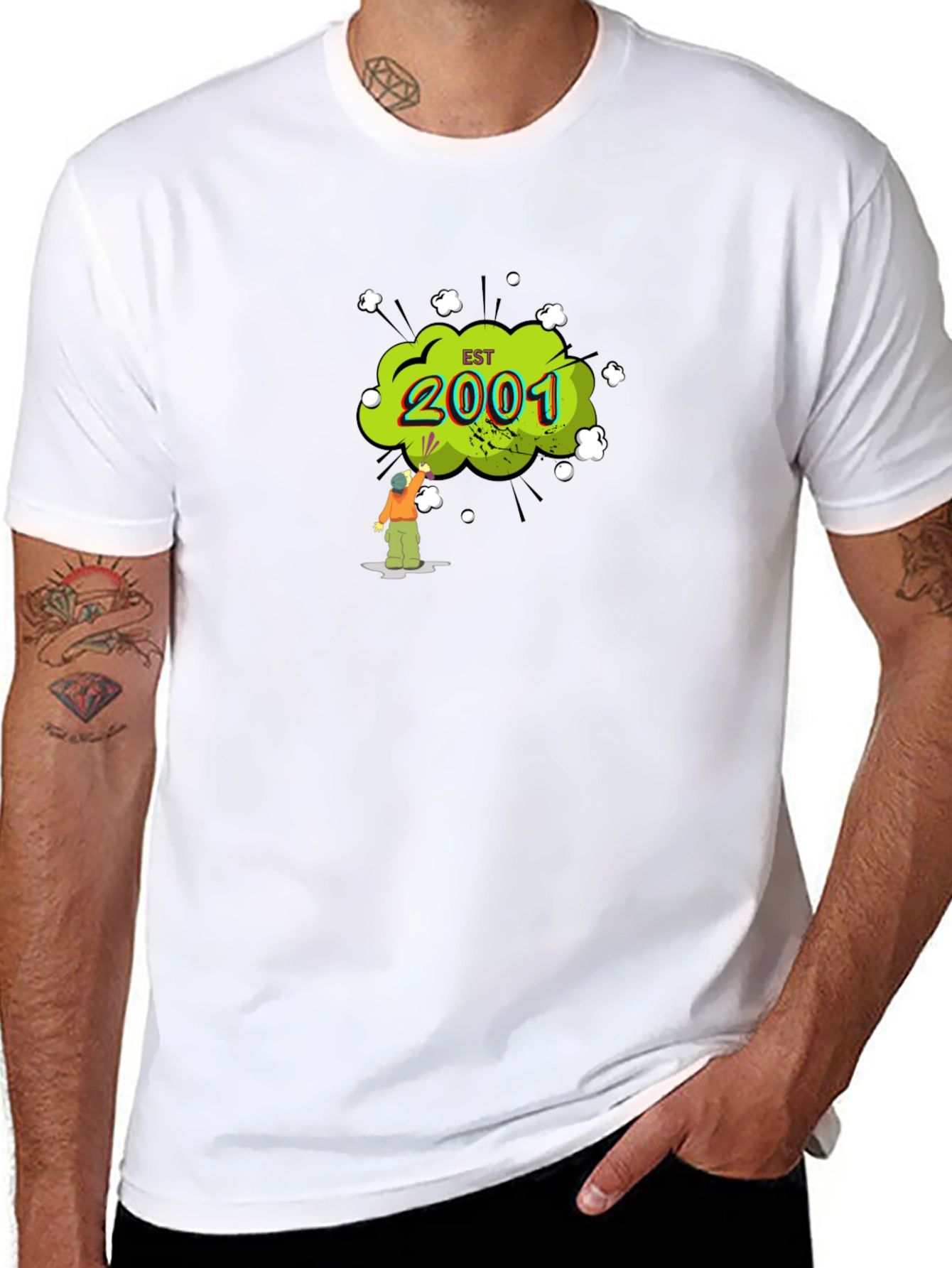 Est. 2001 Graphic Black T-Shirt