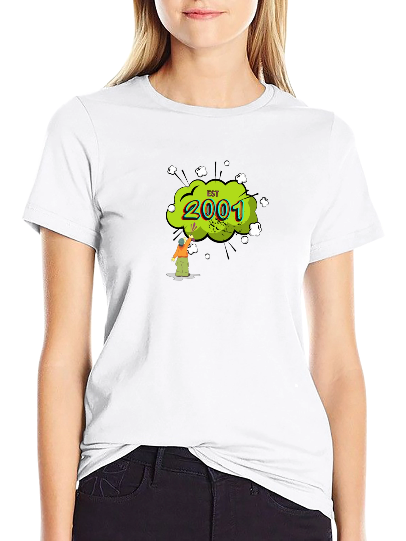 Est. 2001 Graphic Black T-Shirt
