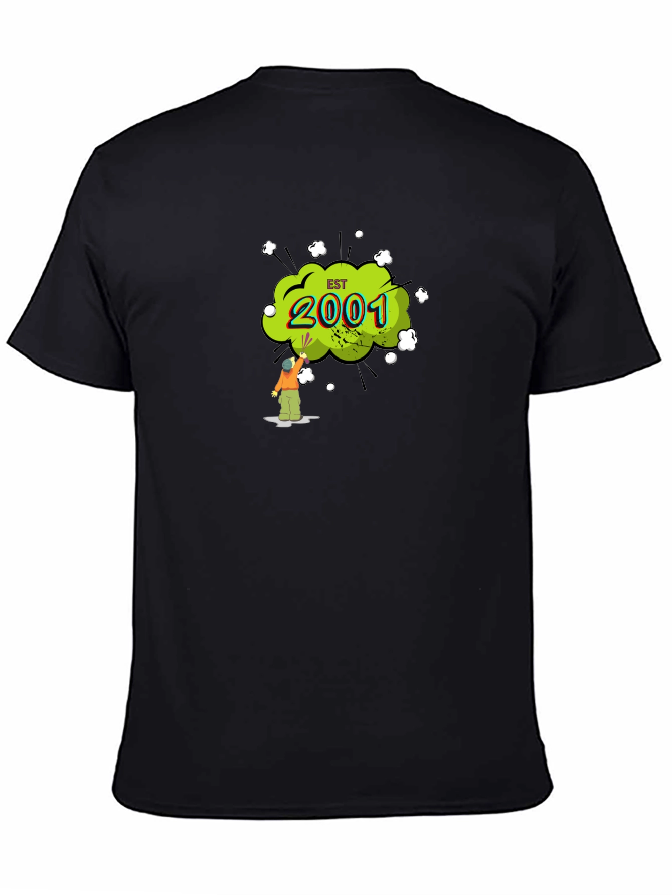 Est. 2001 Graphic Black T-Shirt