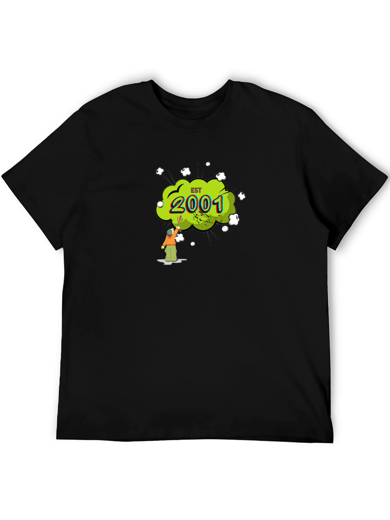 Est. 2001 Graphic Black T-Shirt