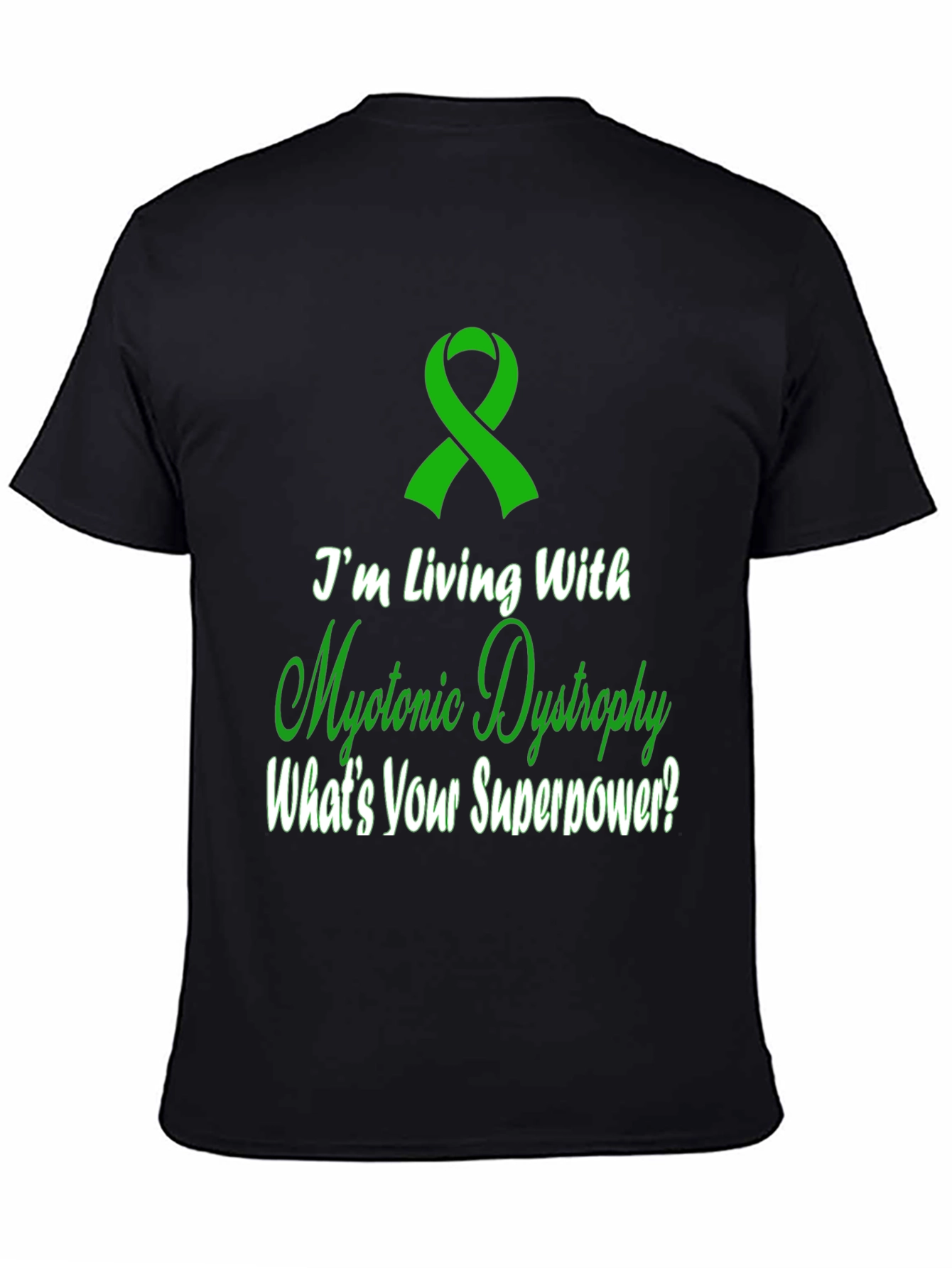 Myotonic Dystrophy Awareness T-Shirt Superpower Ribbon