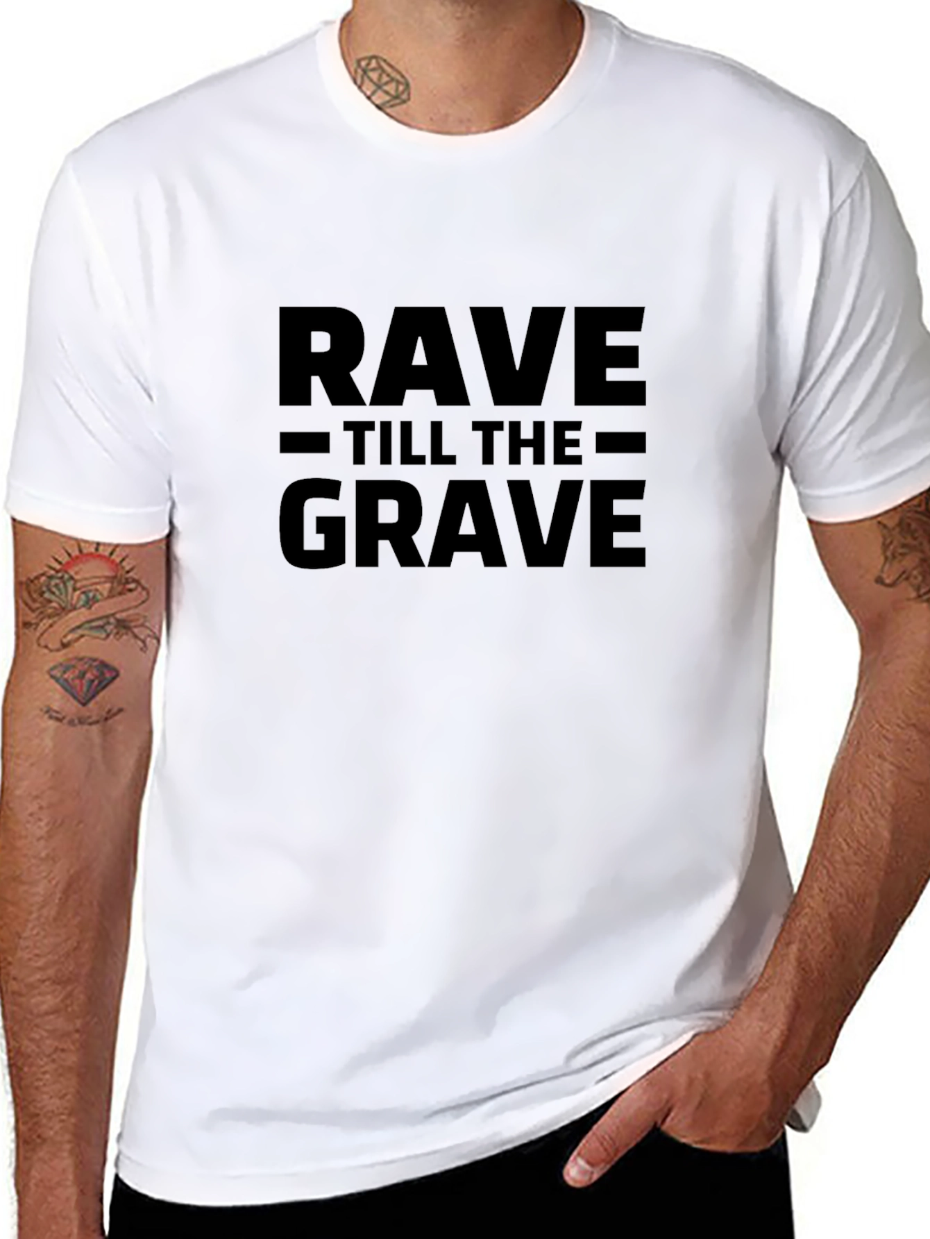 Rave Till The Grave Black T-Shirt