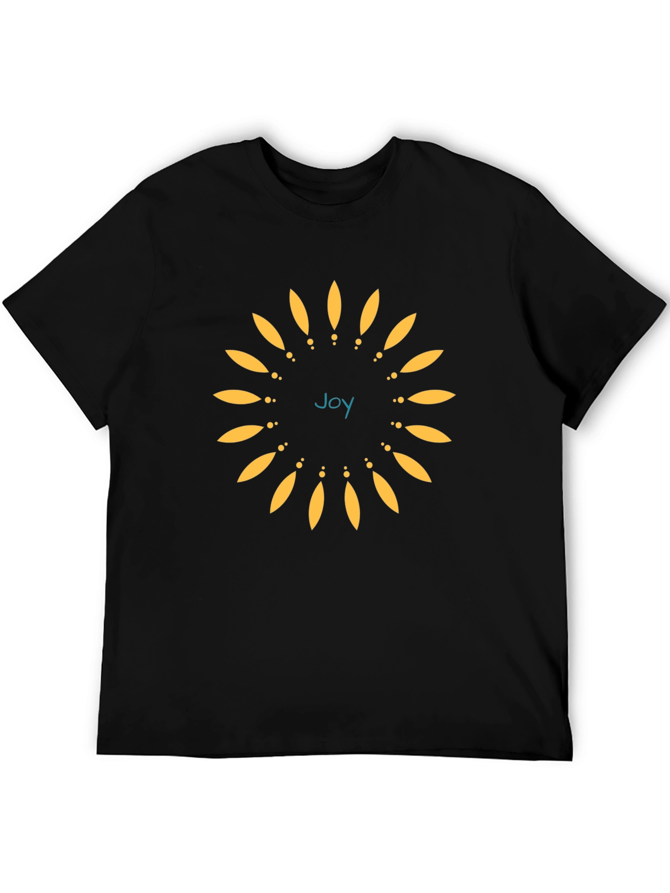 Joy Floral Tee - Black Cotton Blend Shirt