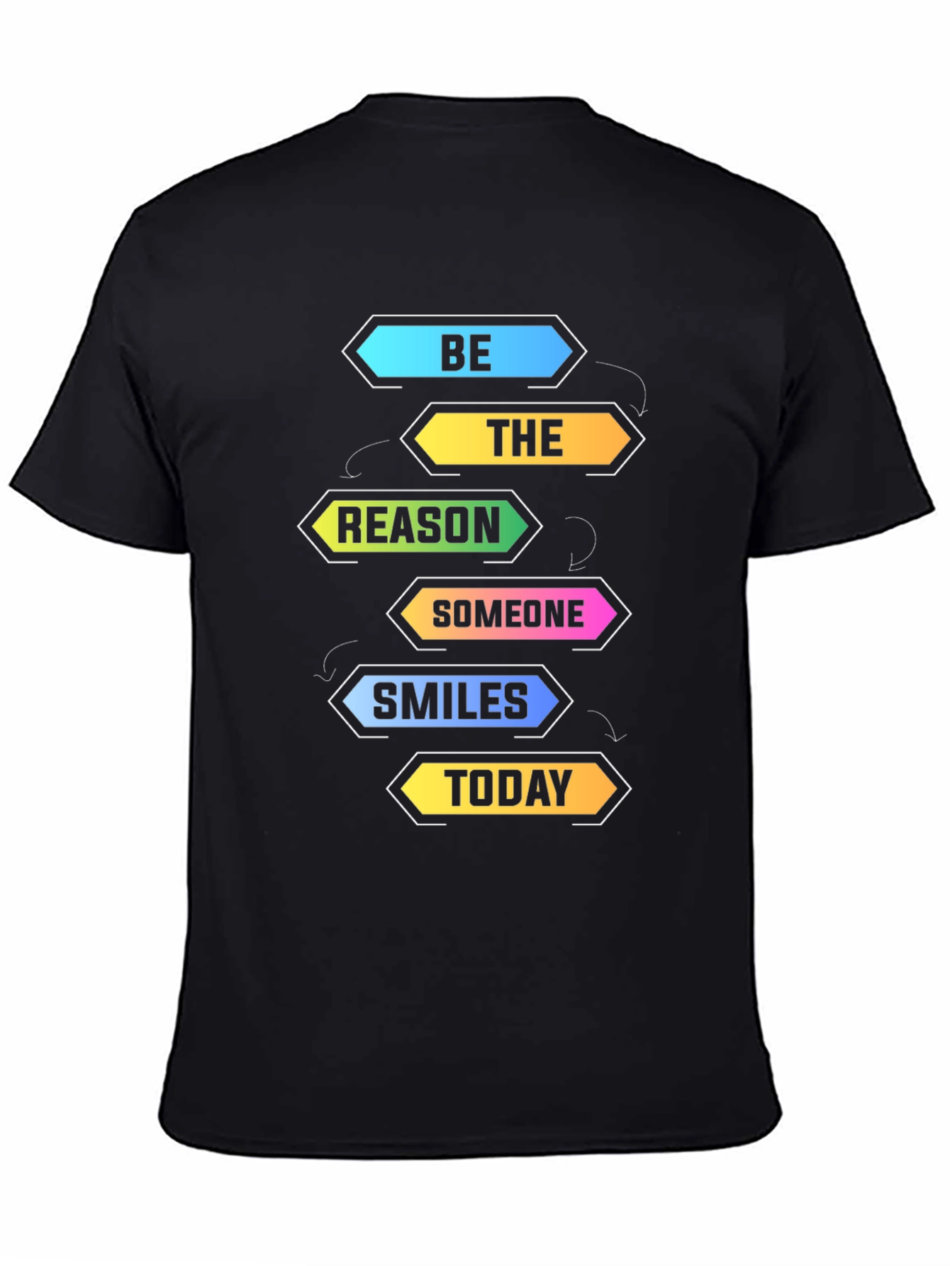 Be The Reason Smiles Today Black Graphic T-Shirt