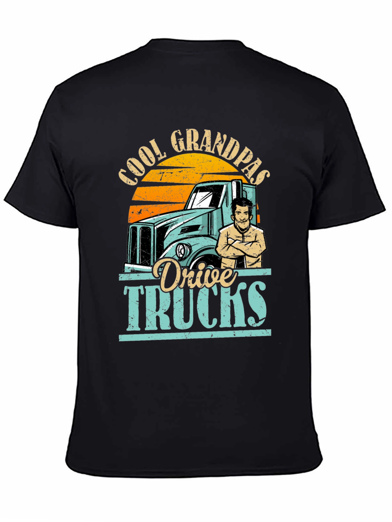 Cool Grandpas Drive Trucks Graphic Tee