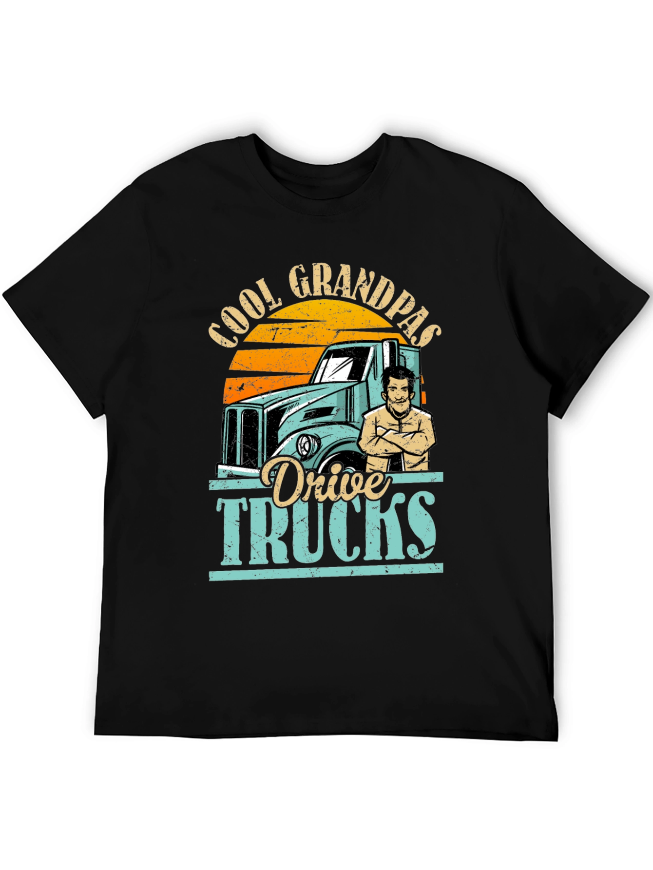 Cool Grandpas Drive Trucks Graphic Tee