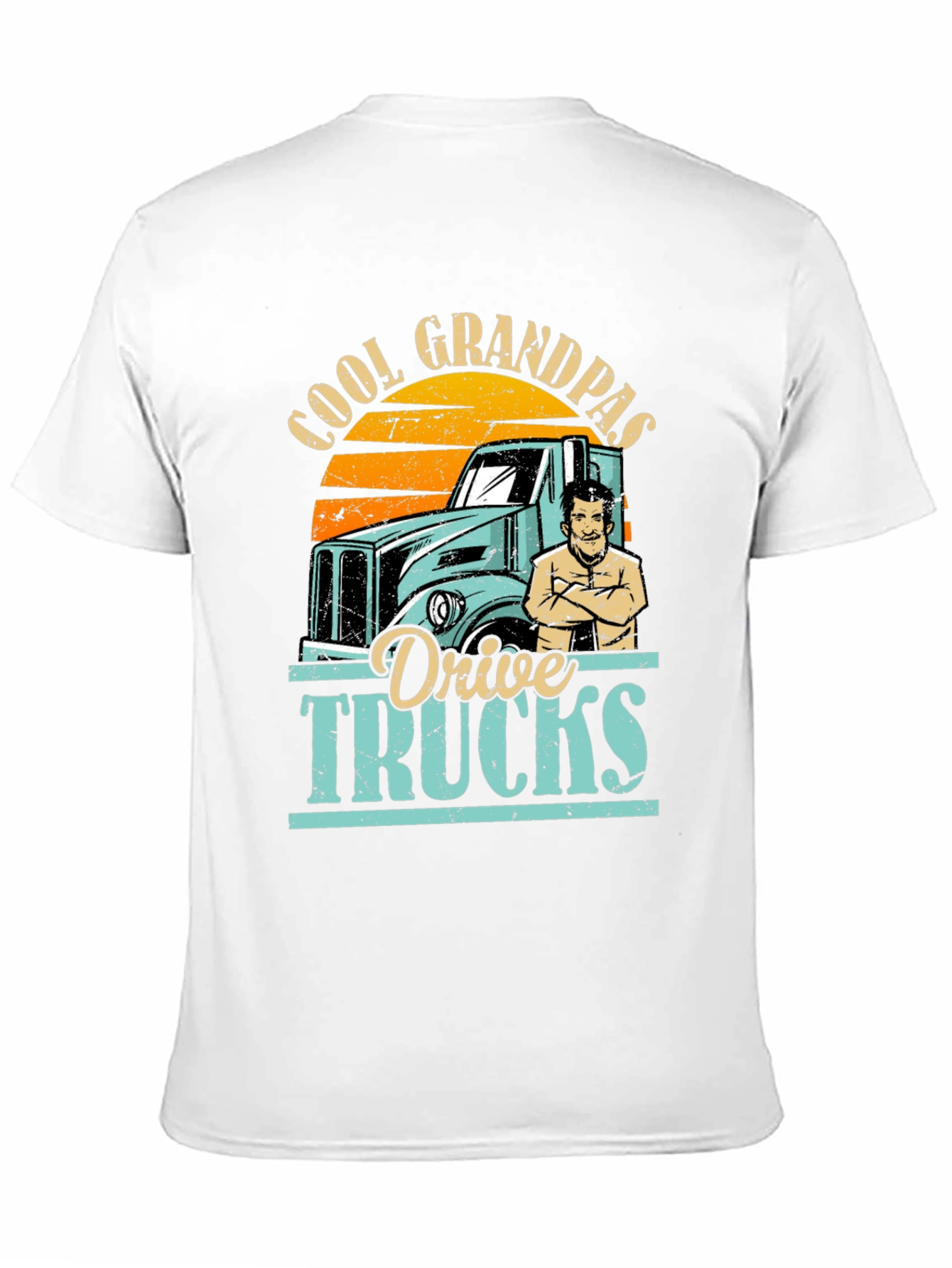 Cool Grandpas Drive Trucks Graphic Tee