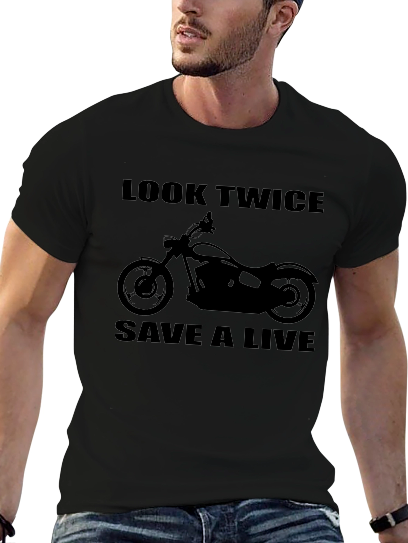 Look Twice Save A Live Motorcycle T-Shirt