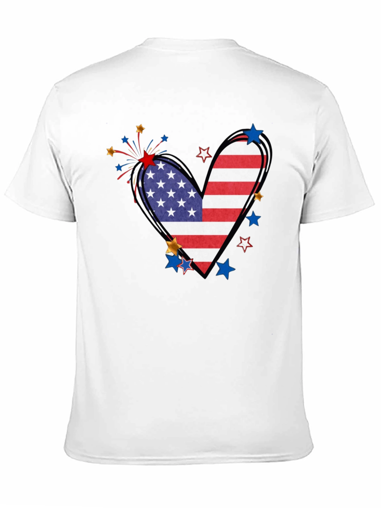 Patriotic Heart Flag Graphic Tee