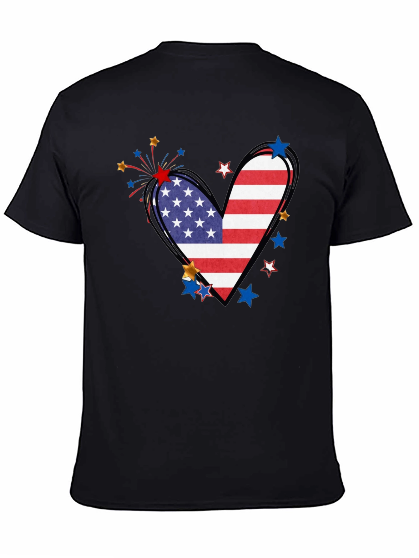 Patriotic Heart Flag Graphic Tee