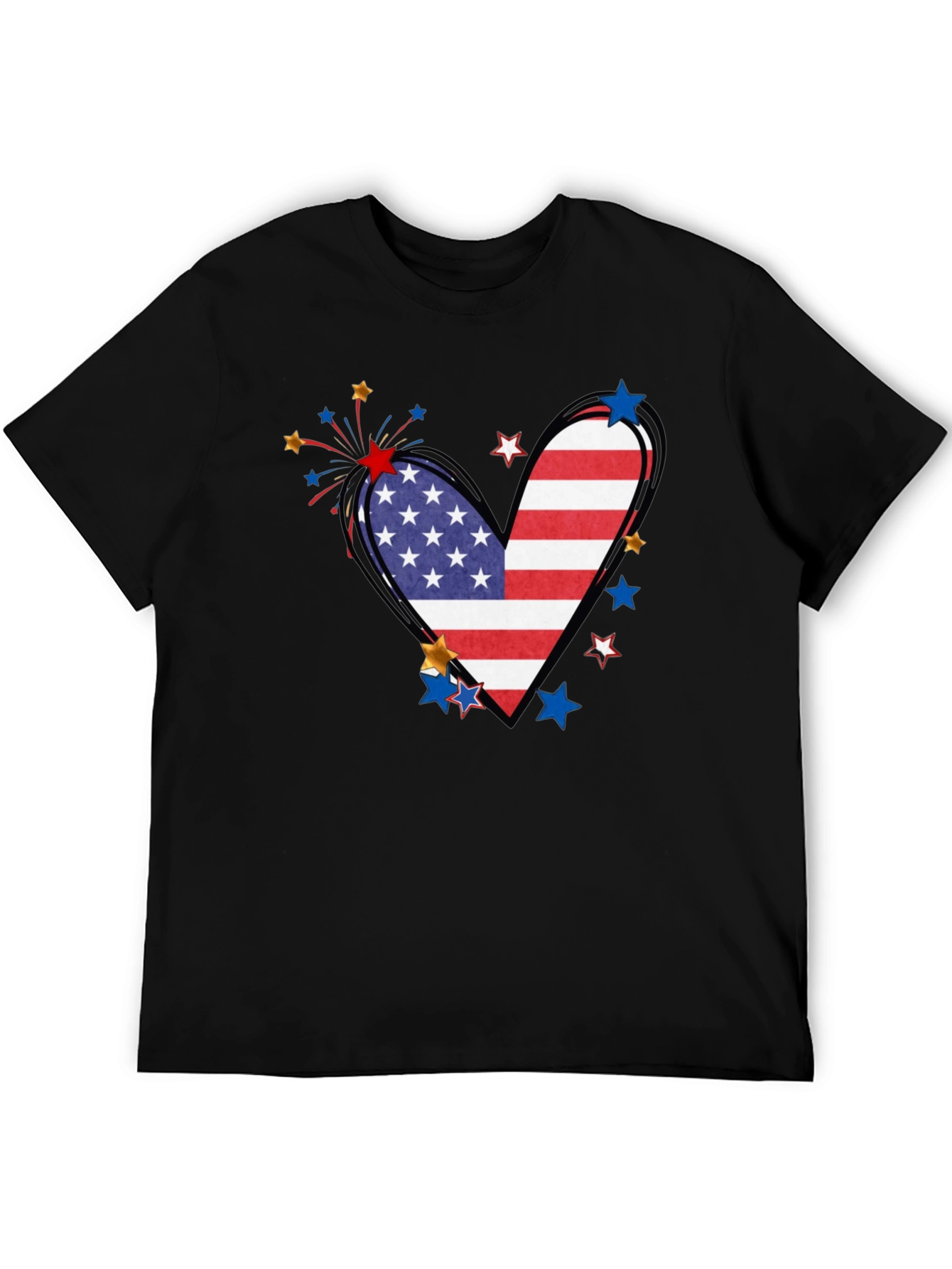 Patriotic Heart Flag Graphic Tee