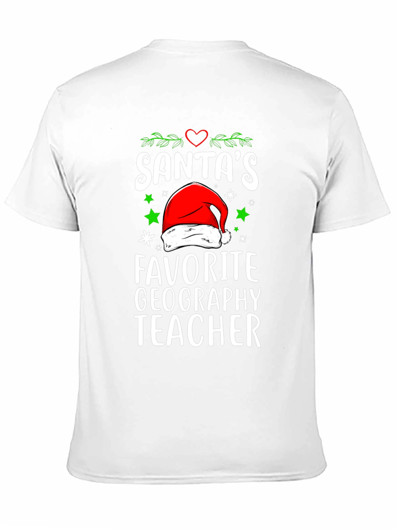Santas Favorite Geography Teacher Graphic T-Shirt