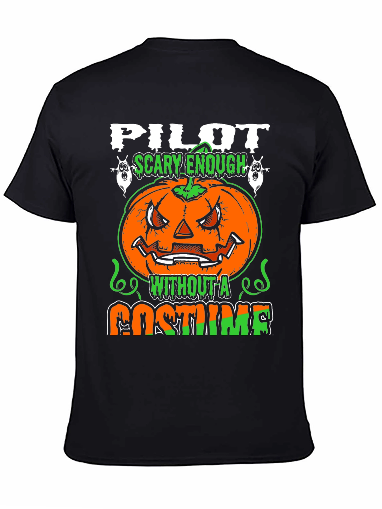 Pilot Scary Enough Halloween Graphic T-Shirt