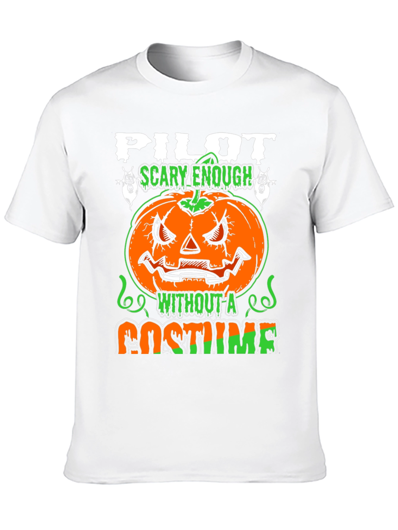 Pilot Scary Enough Halloween Graphic T-Shirt