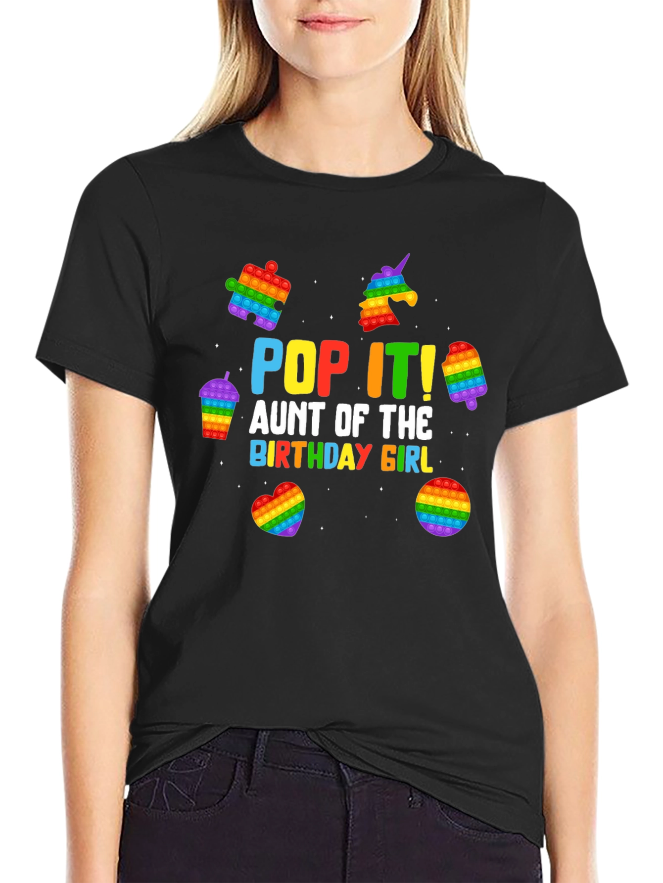 Pop It Aunt of the Birthday Girl T-Shirt