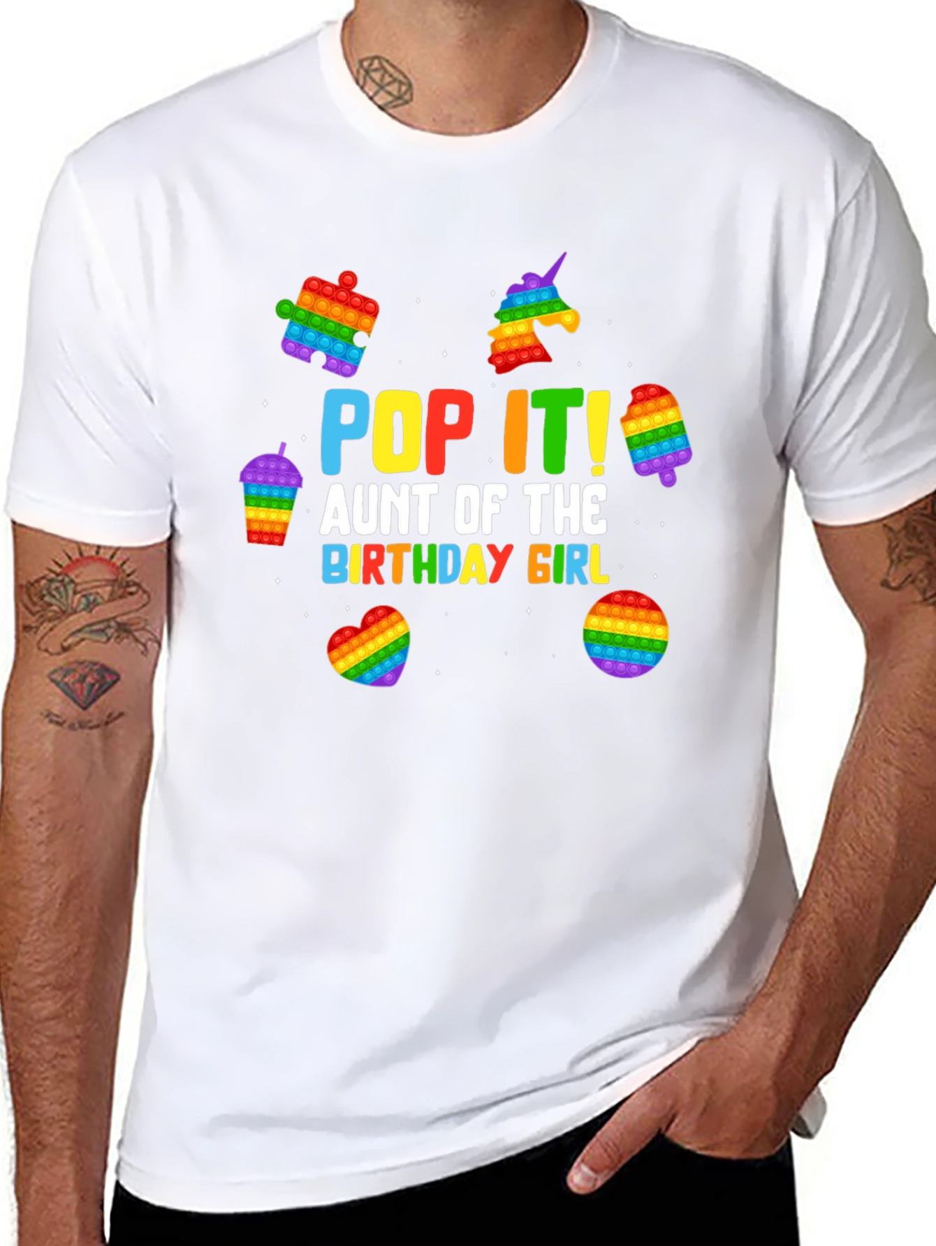 Pop It Aunt of the Birthday Girl T-Shirt