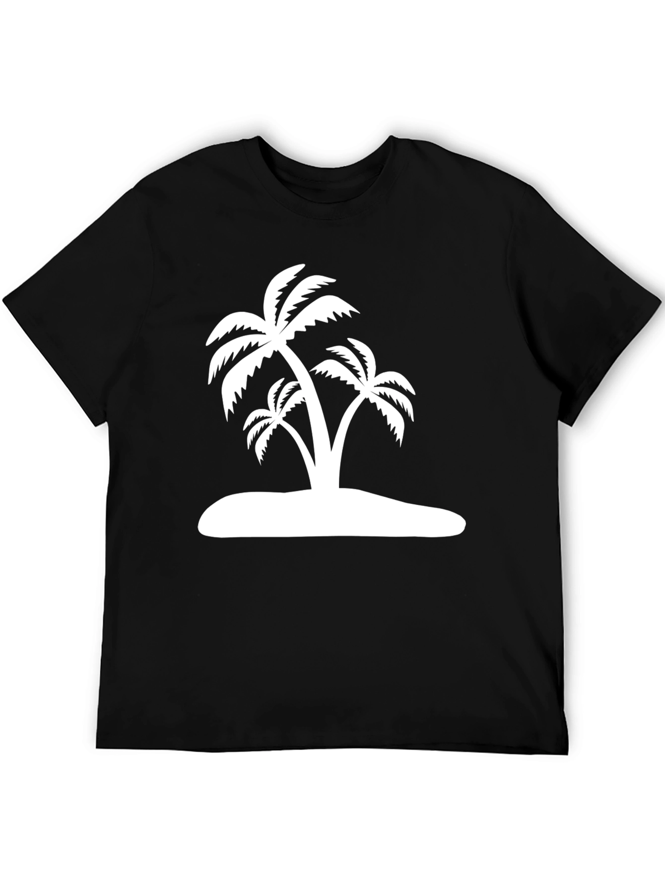 Island Palm Tree Graphic Tee - Black