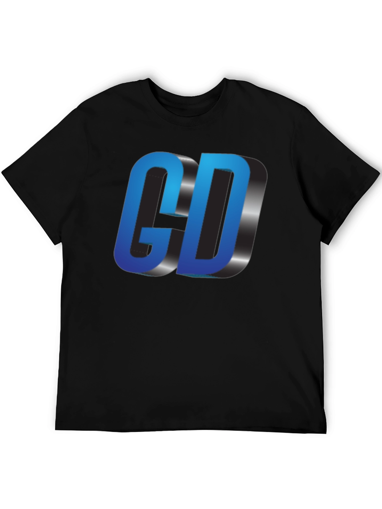 Blue 3D GD Graphic T-Shirt