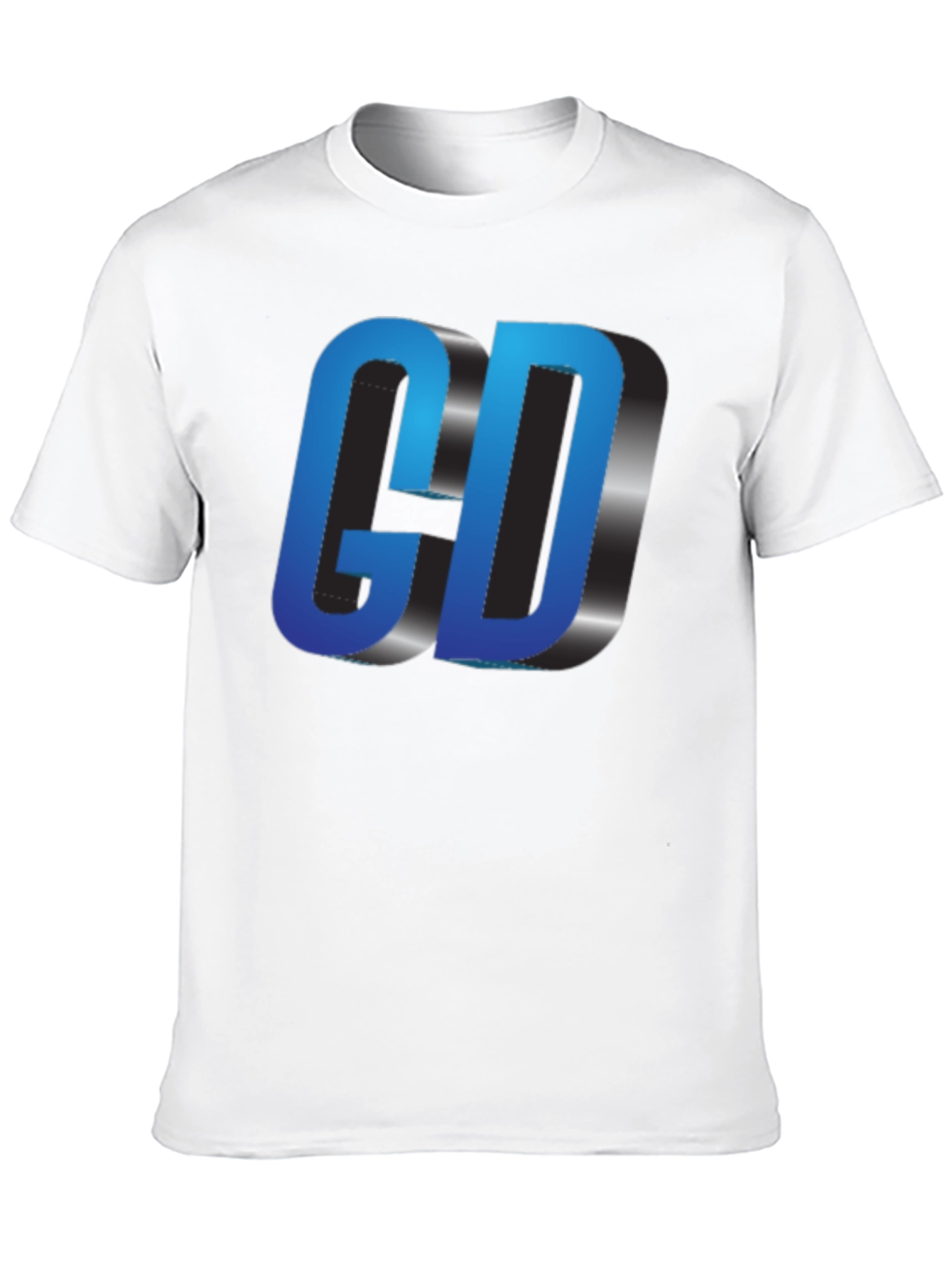Blue 3D GD Graphic T-Shirt