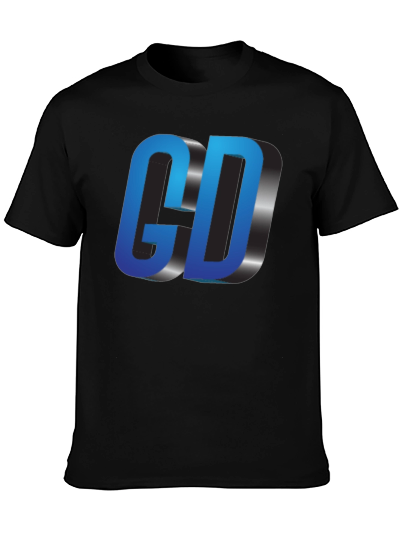 Blue 3D GD Graphic T-Shirt