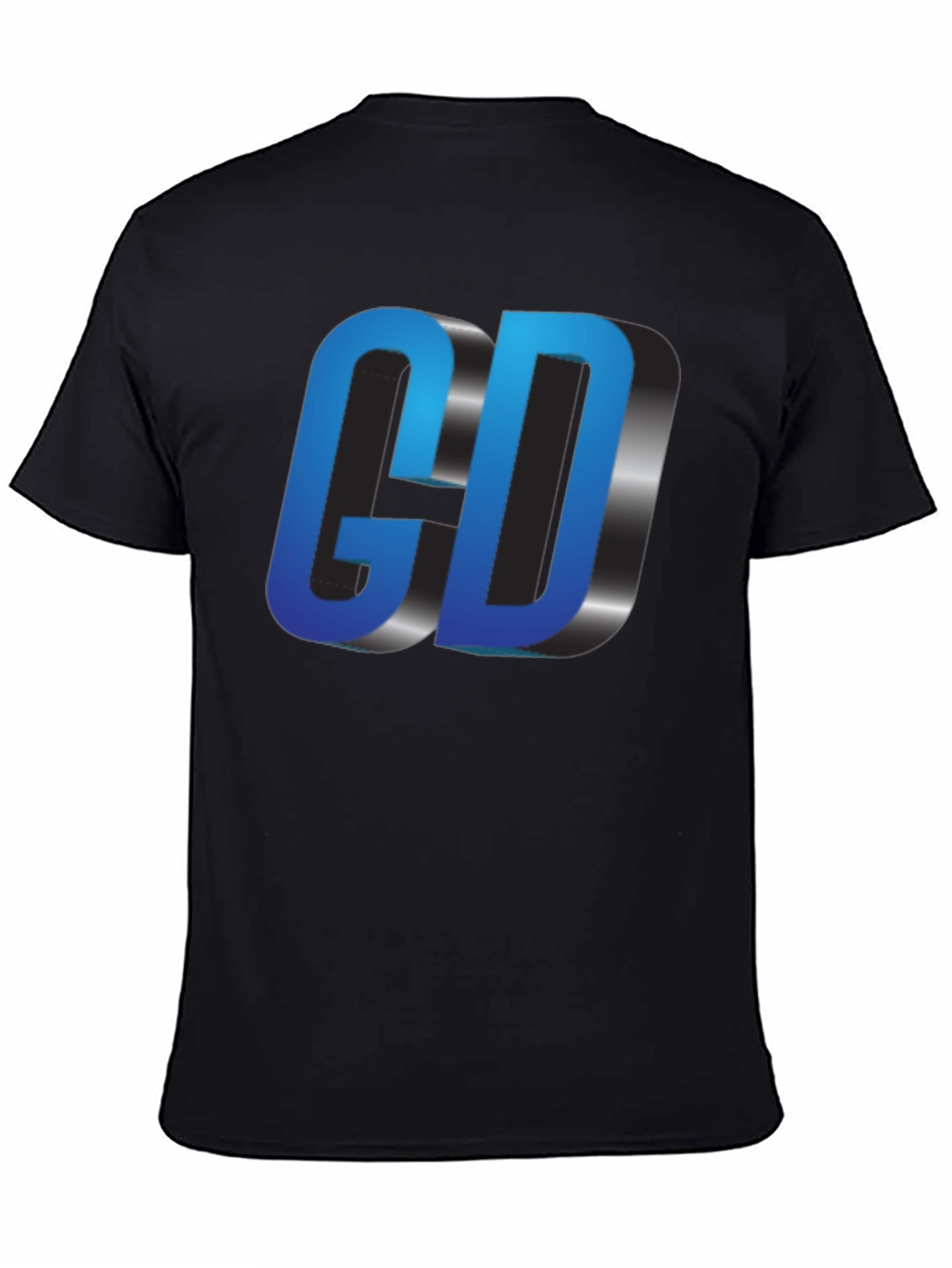Blue 3D GD Graphic T-Shirt