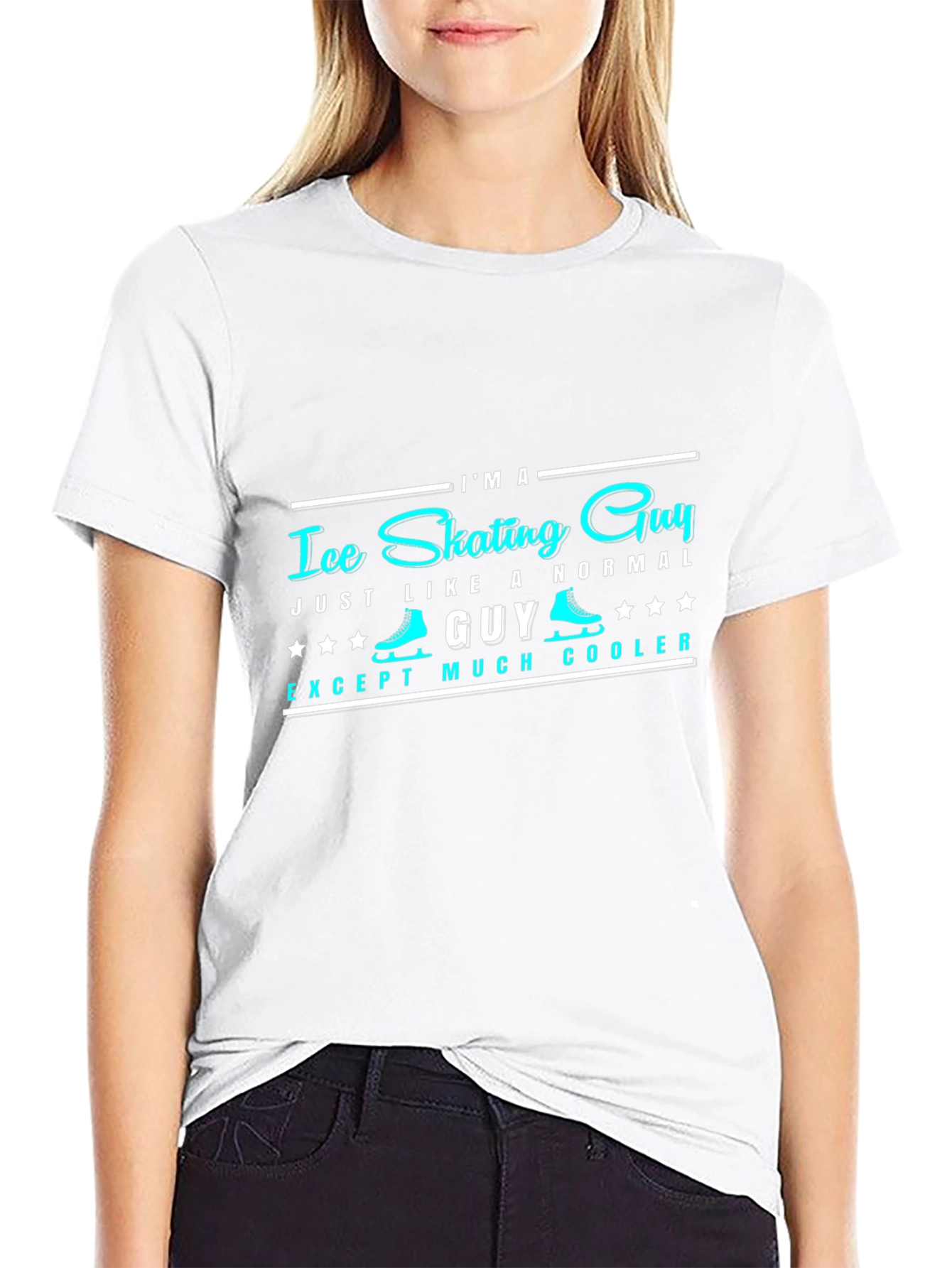 Ice Skating Guy T-Shirt - Cool Novelty Tee