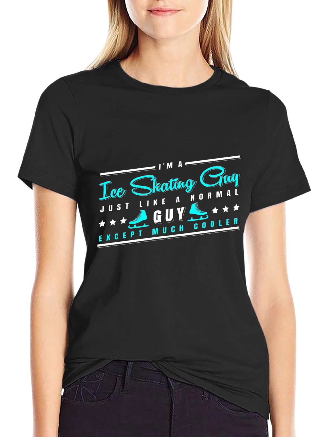 Ice Skating Guy T-Shirt - Cool Novelty Tee