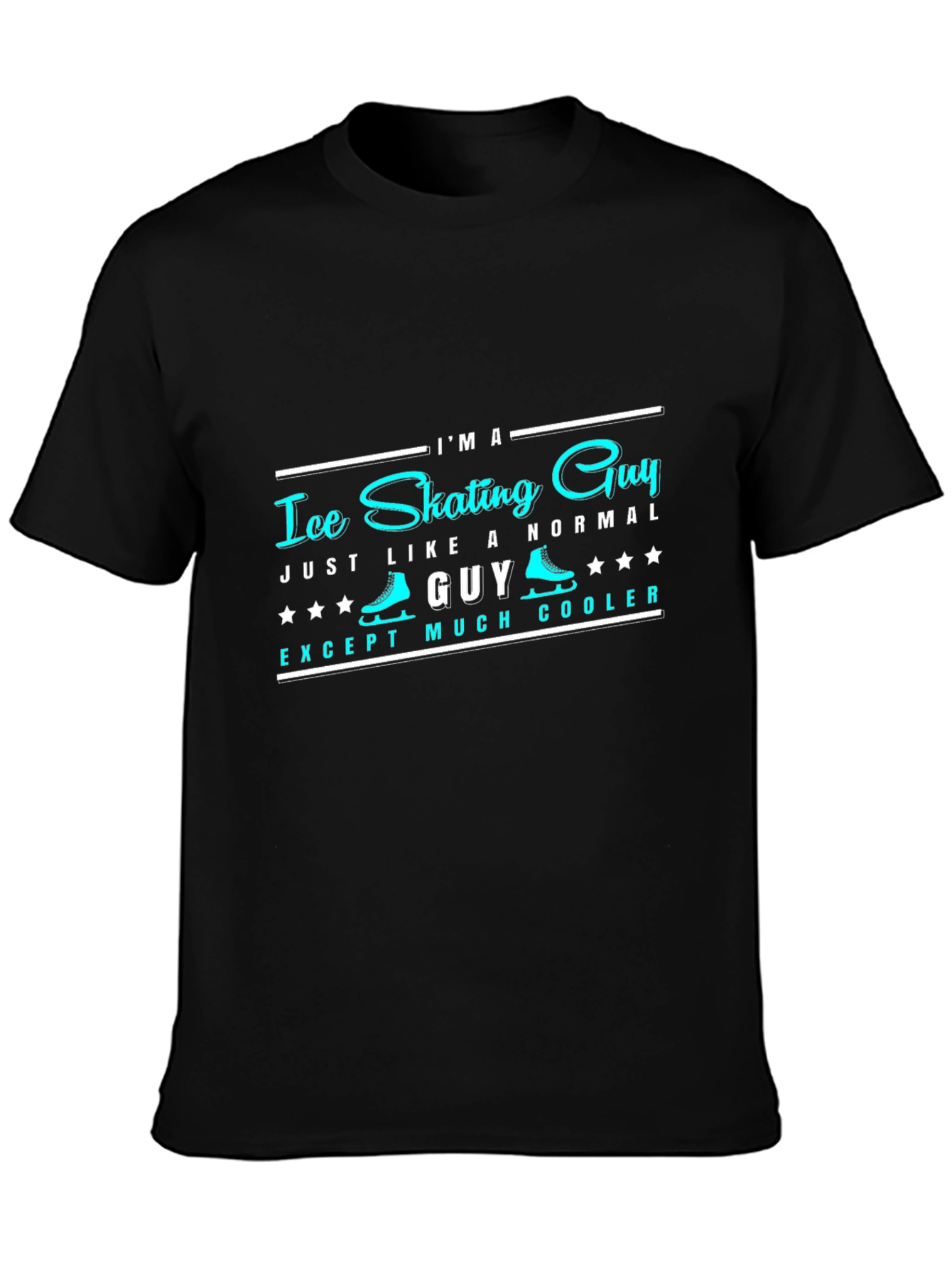 Ice Skating Guy T-Shirt - Cool Novelty Tee