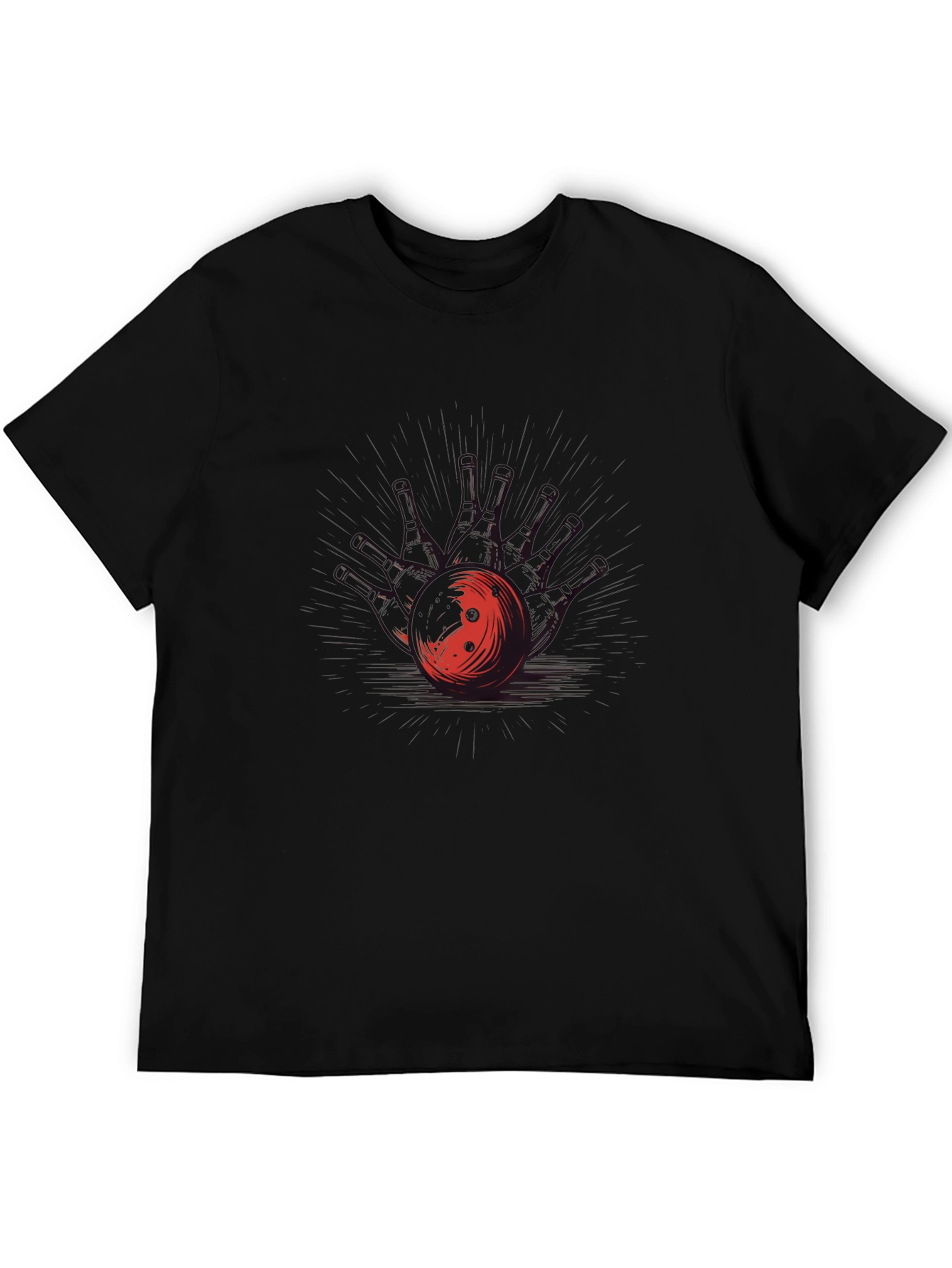 Unique Graphic Tee - Bowling Ball Design
