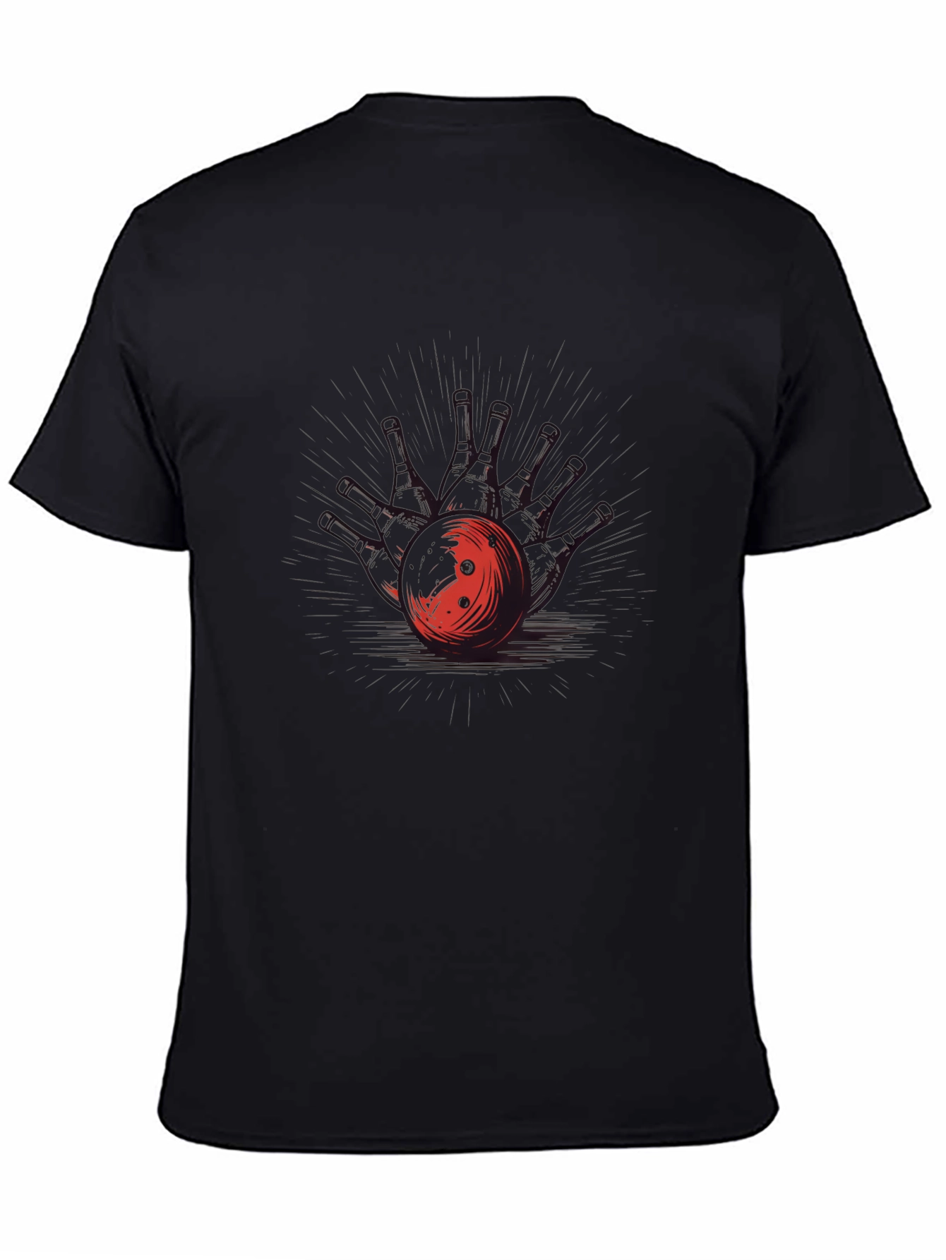 Unique Graphic Tee - Bowling Ball Design