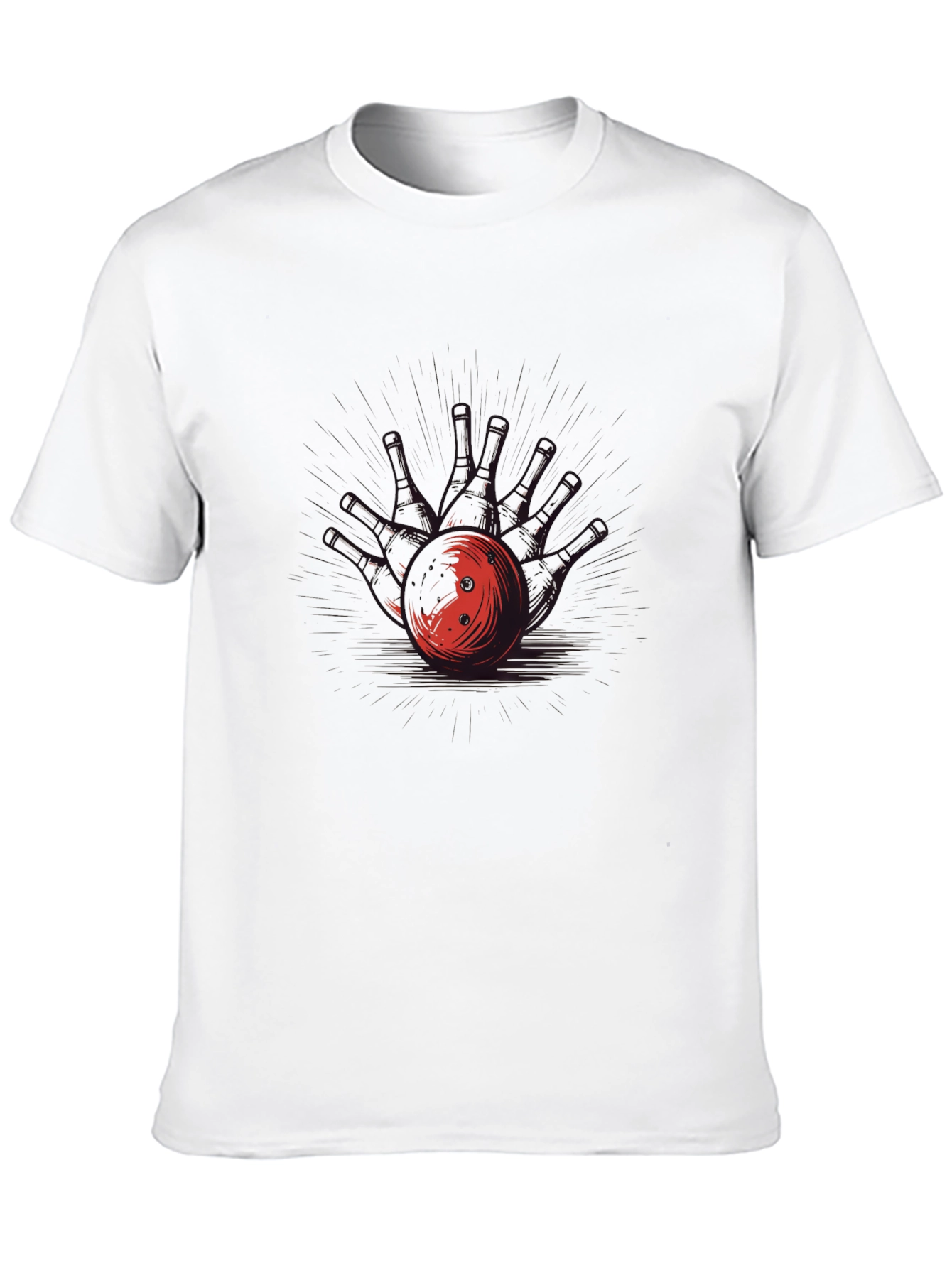Unique Graphic Tee - Bowling Ball Design