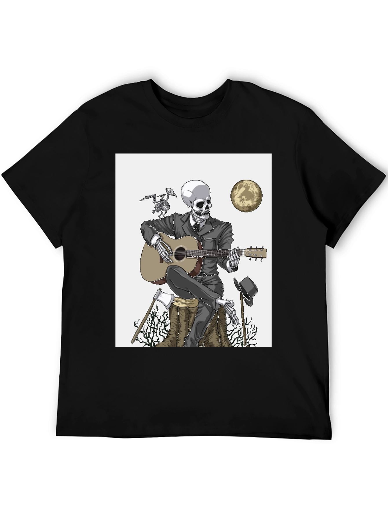 Skeleton Guitarist T-Shirt - Death Blues Style