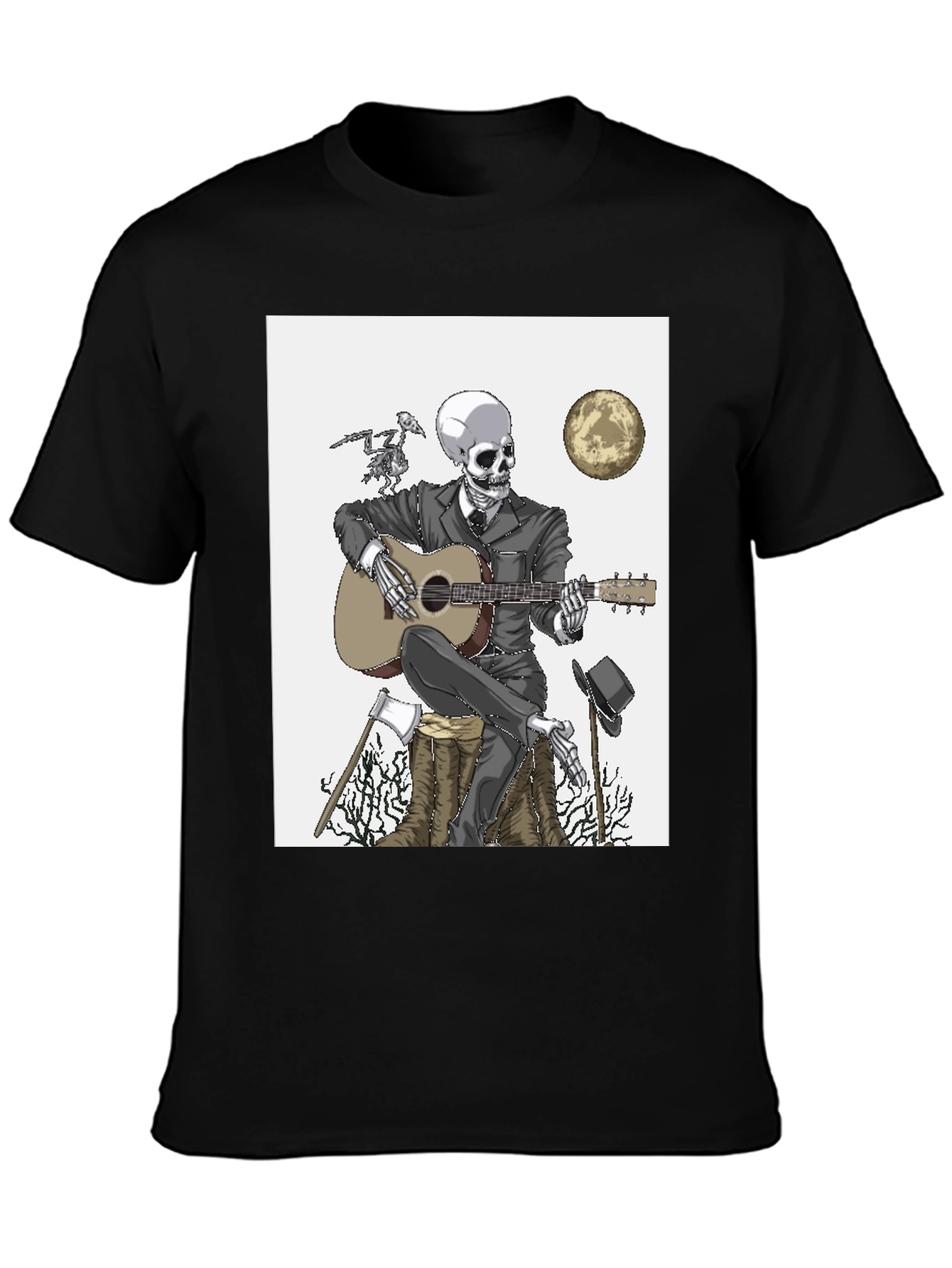 Skeleton Guitarist T-Shirt - Death Blues Style