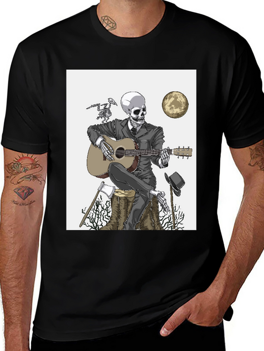 Skeleton Guitarist T-Shirt - Death Blues Style