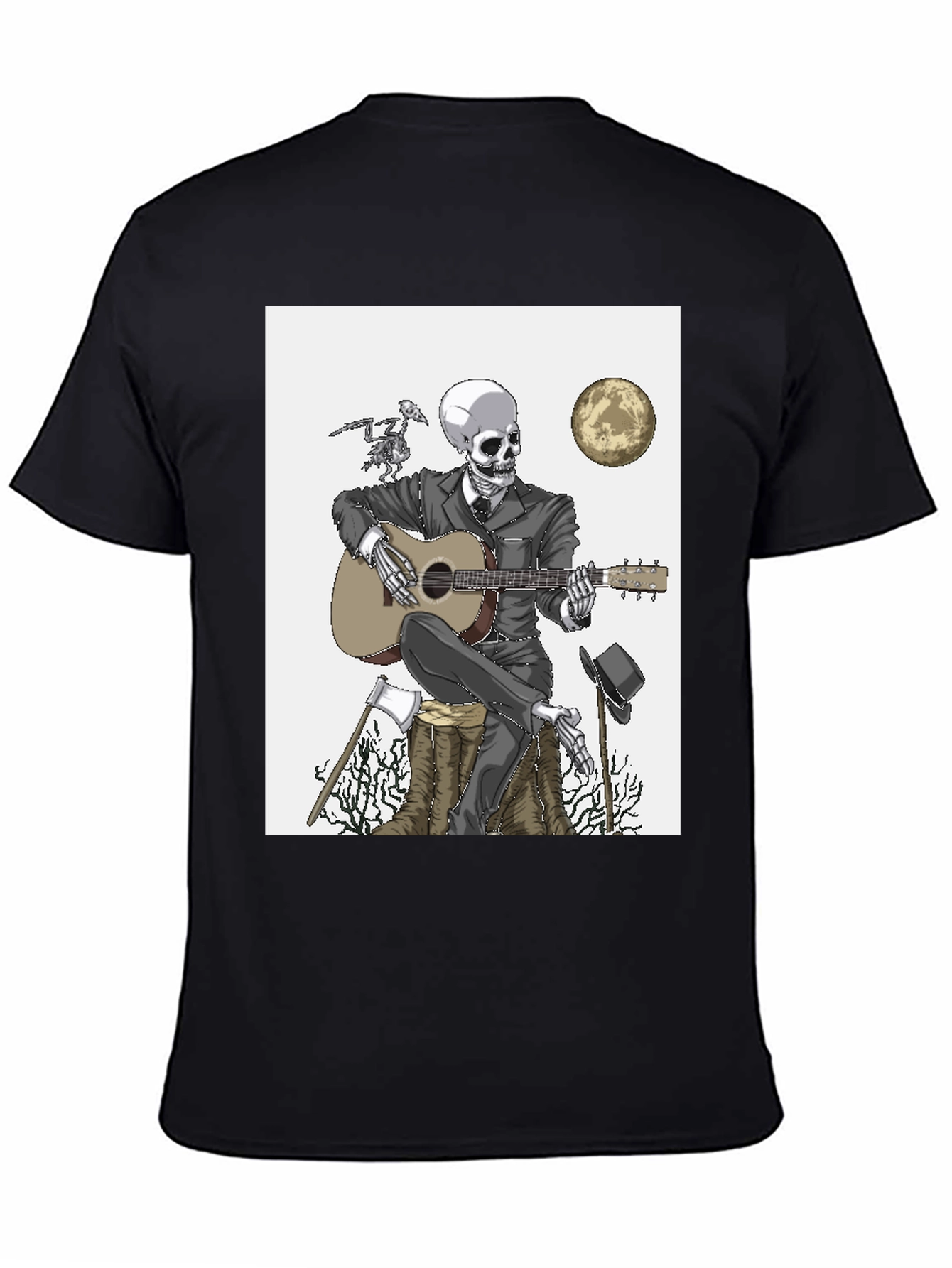 Skeleton Guitarist T-Shirt - Death Blues Style