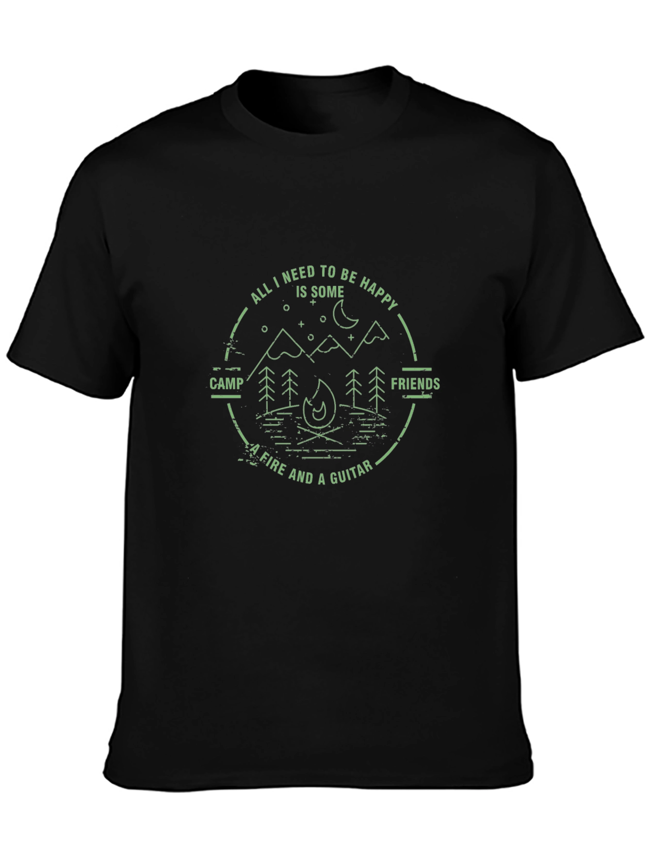 Campfire & Guitar T-Shirt - Adventure Tee