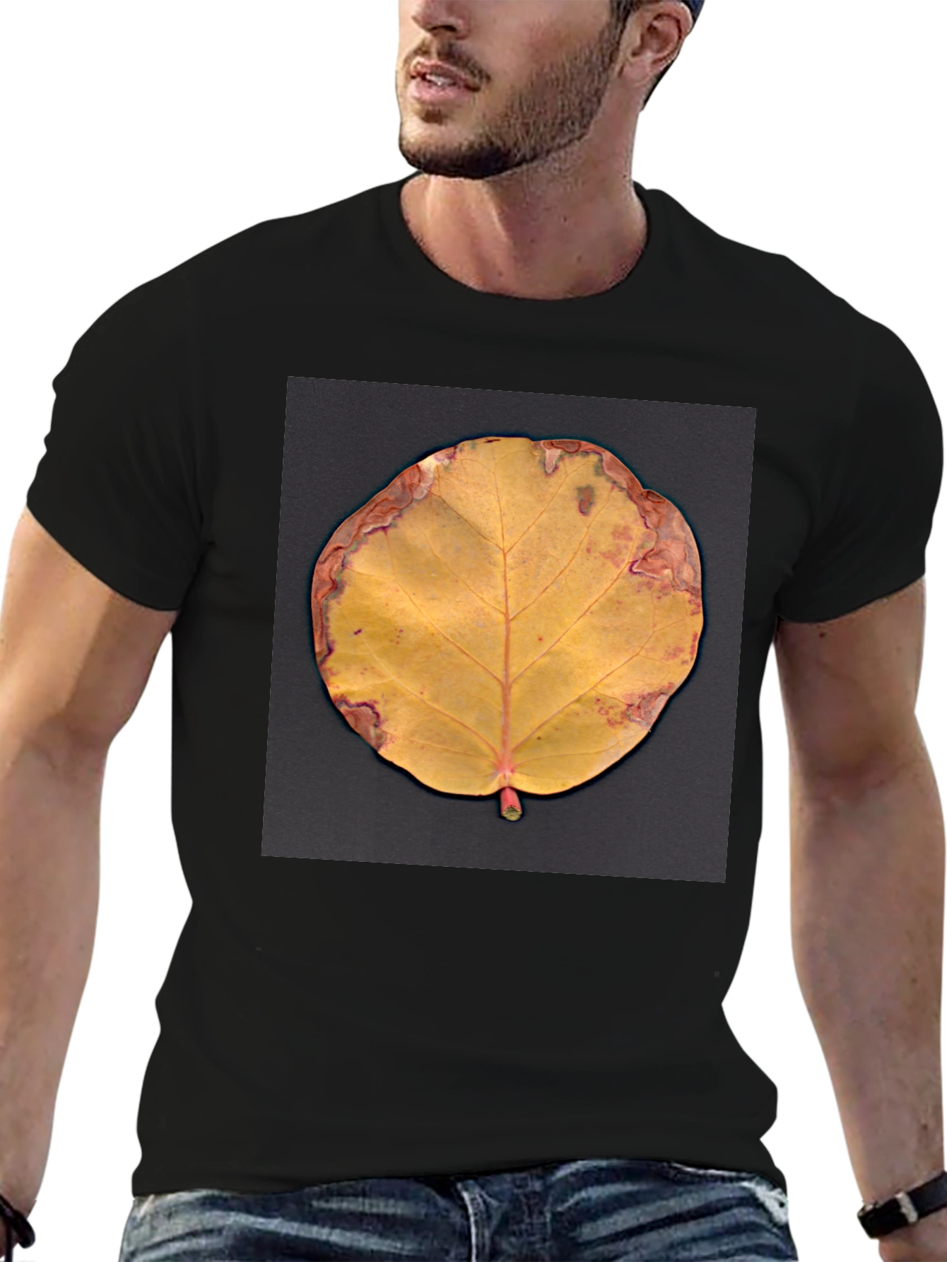 Fall Leaf Graphic Tee - Unique Nature Design