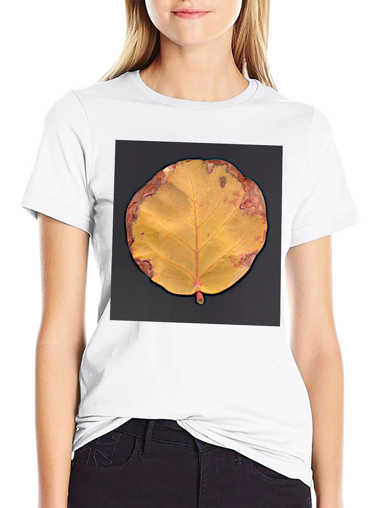 Fall Leaf Graphic Tee - Unique Nature Design