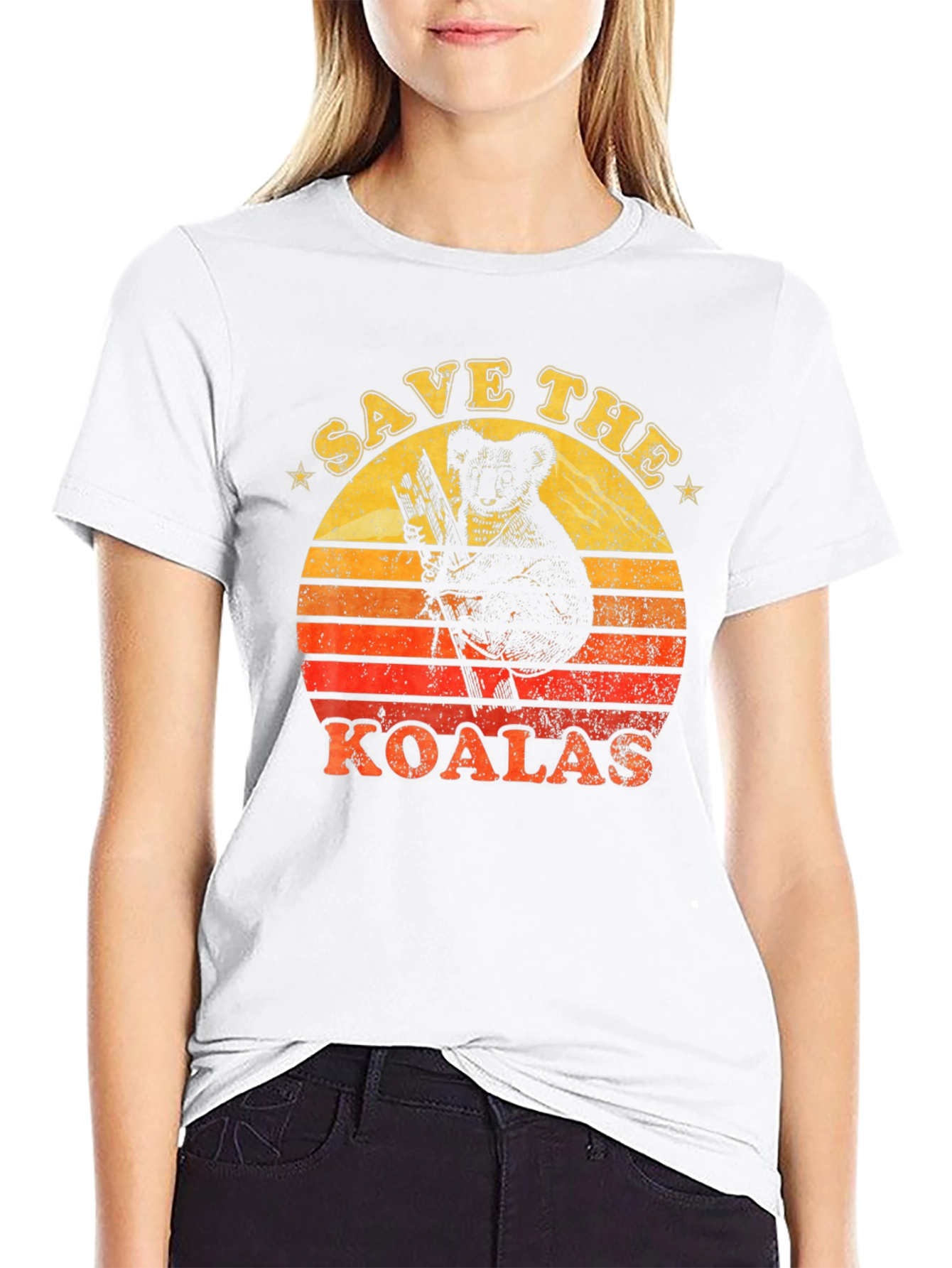 Save the Koalas Graphic Tee - Retro Style