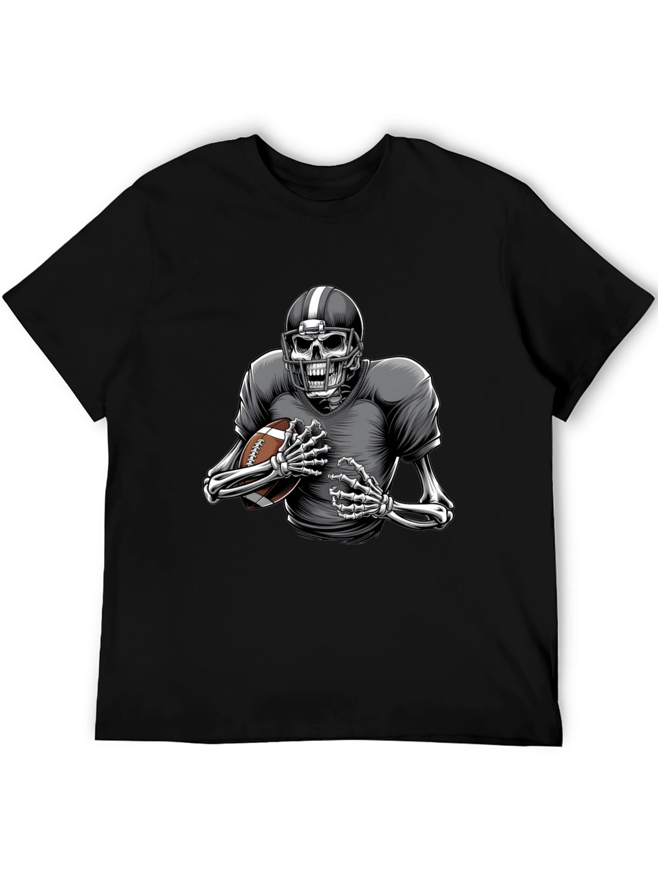 Skeleton Football Player Graphic Tee
