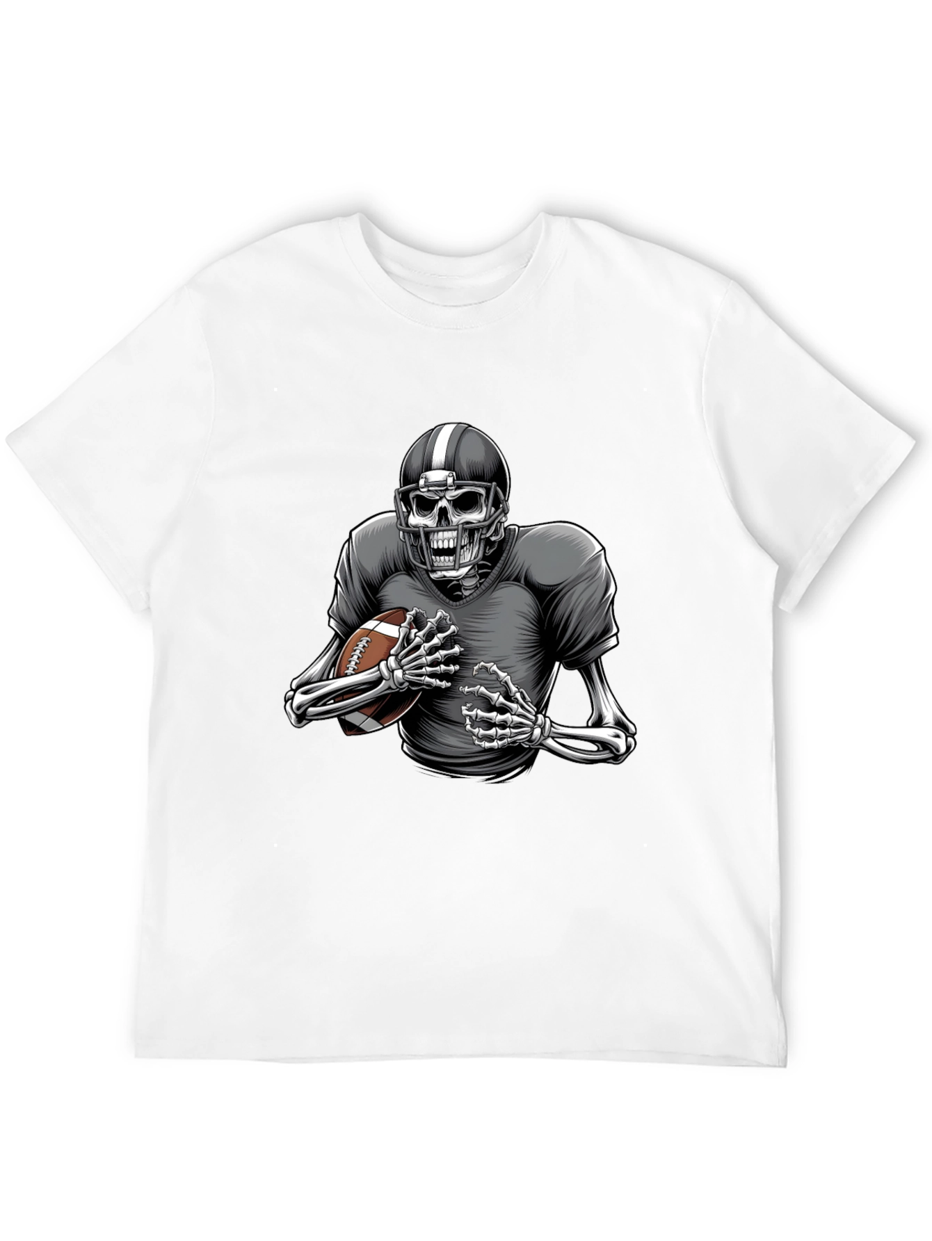 Skeleton Football Player Graphic Tee