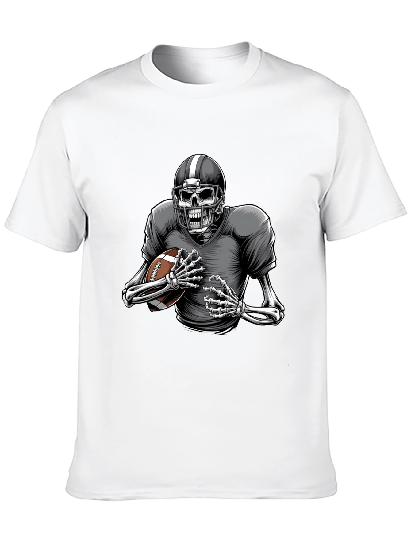 Skeleton Football Player Graphic Tee