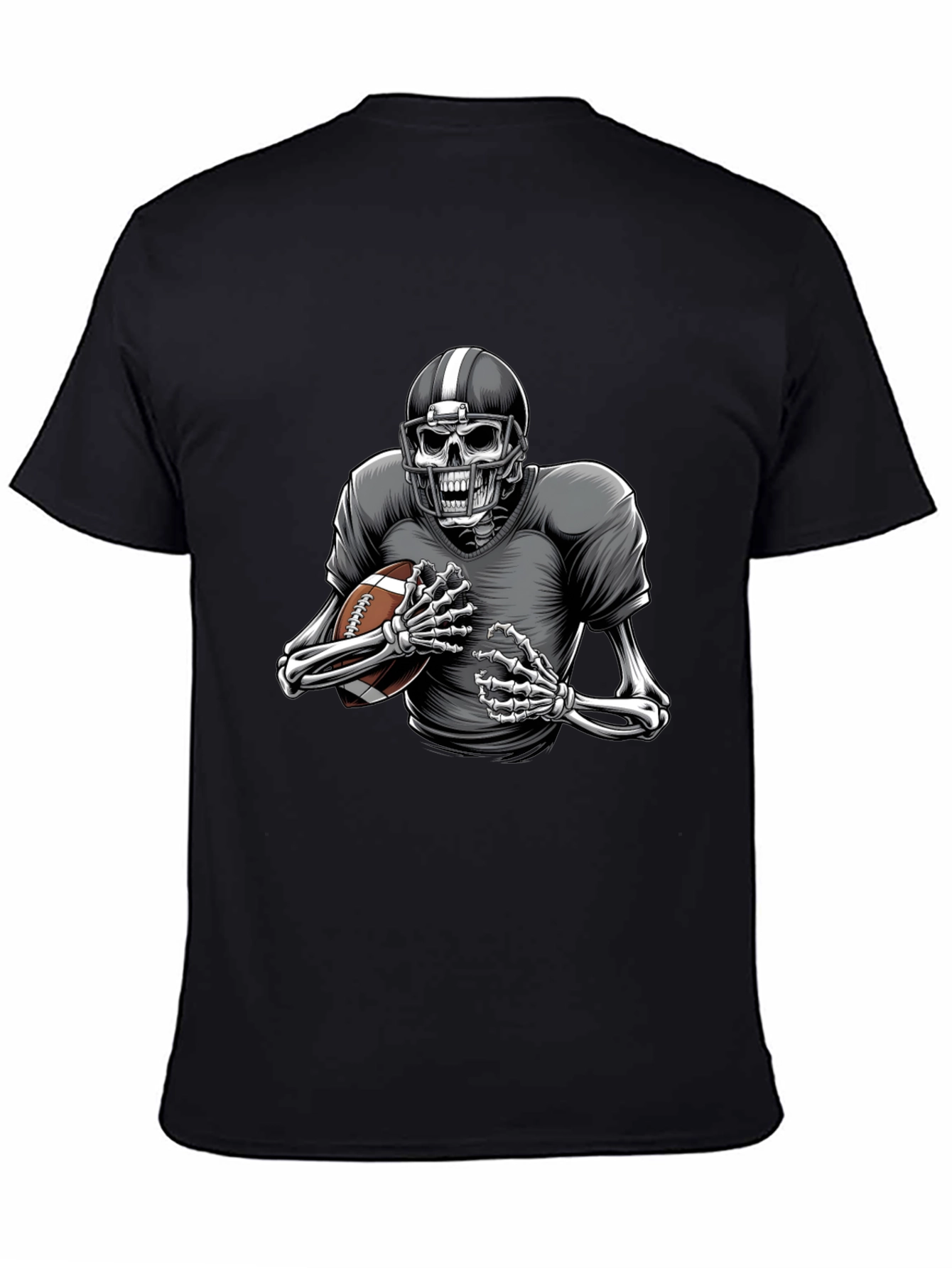 Skeleton Football Player Graphic Tee