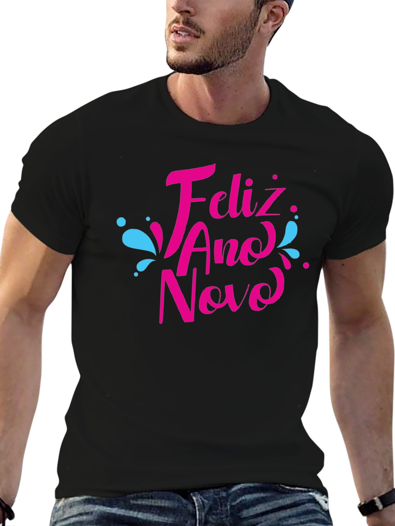 Feliz Ano Novo Black T-Shirt