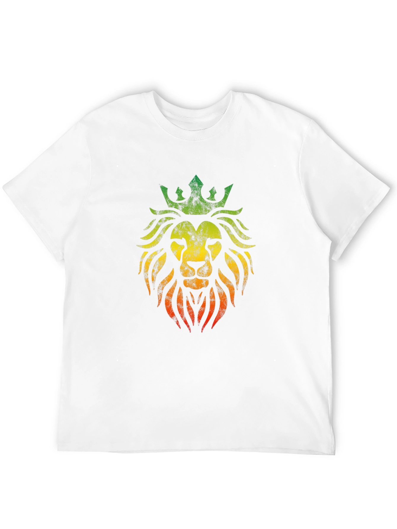 Rasta Lion King Mens Black T-Shirt