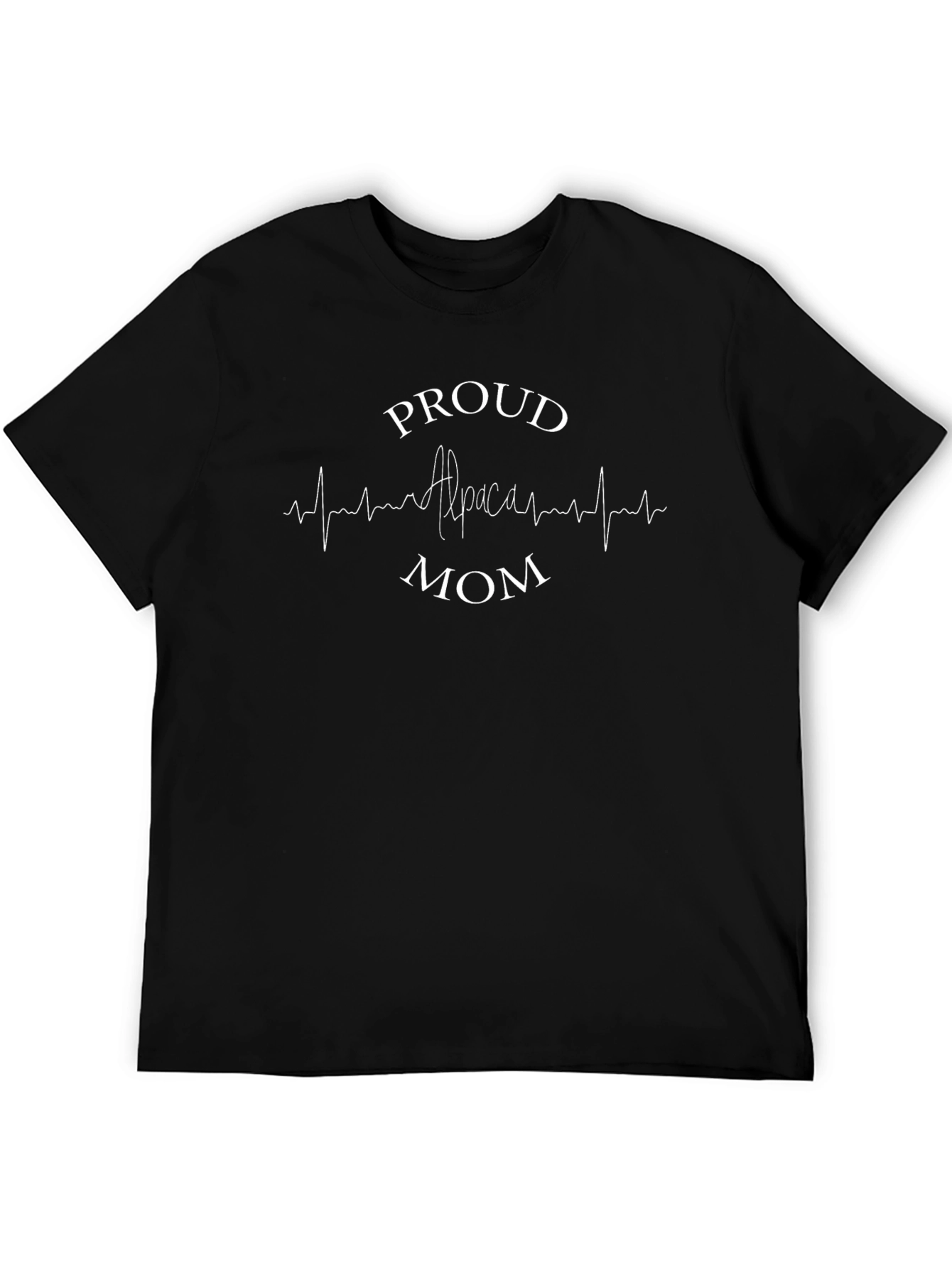Proud Alpaca Mom T-Shirt - Heartbeat Design
