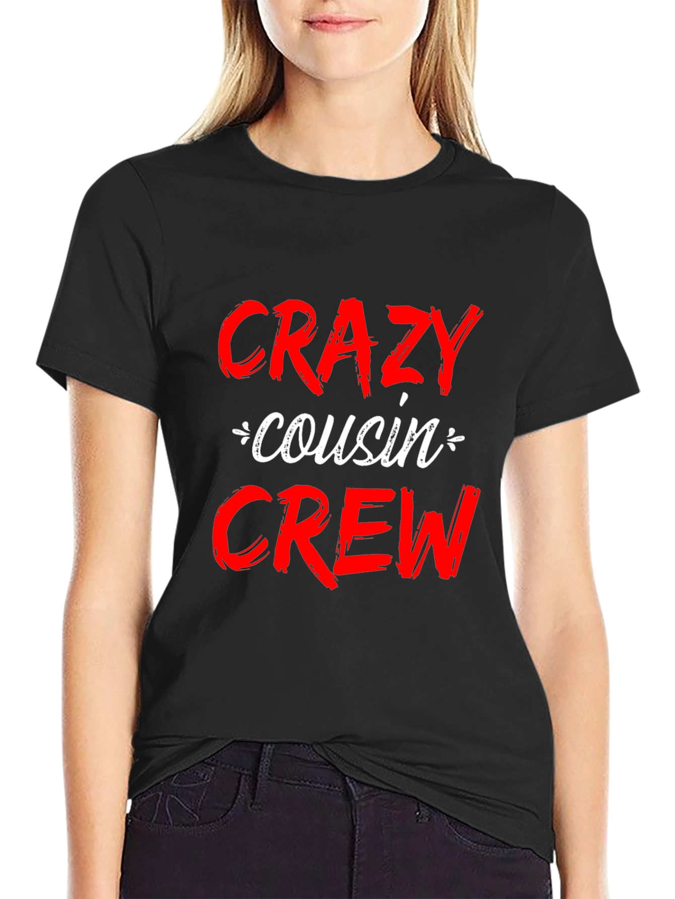 Crazy Cousin Crew T-Shirt - Black