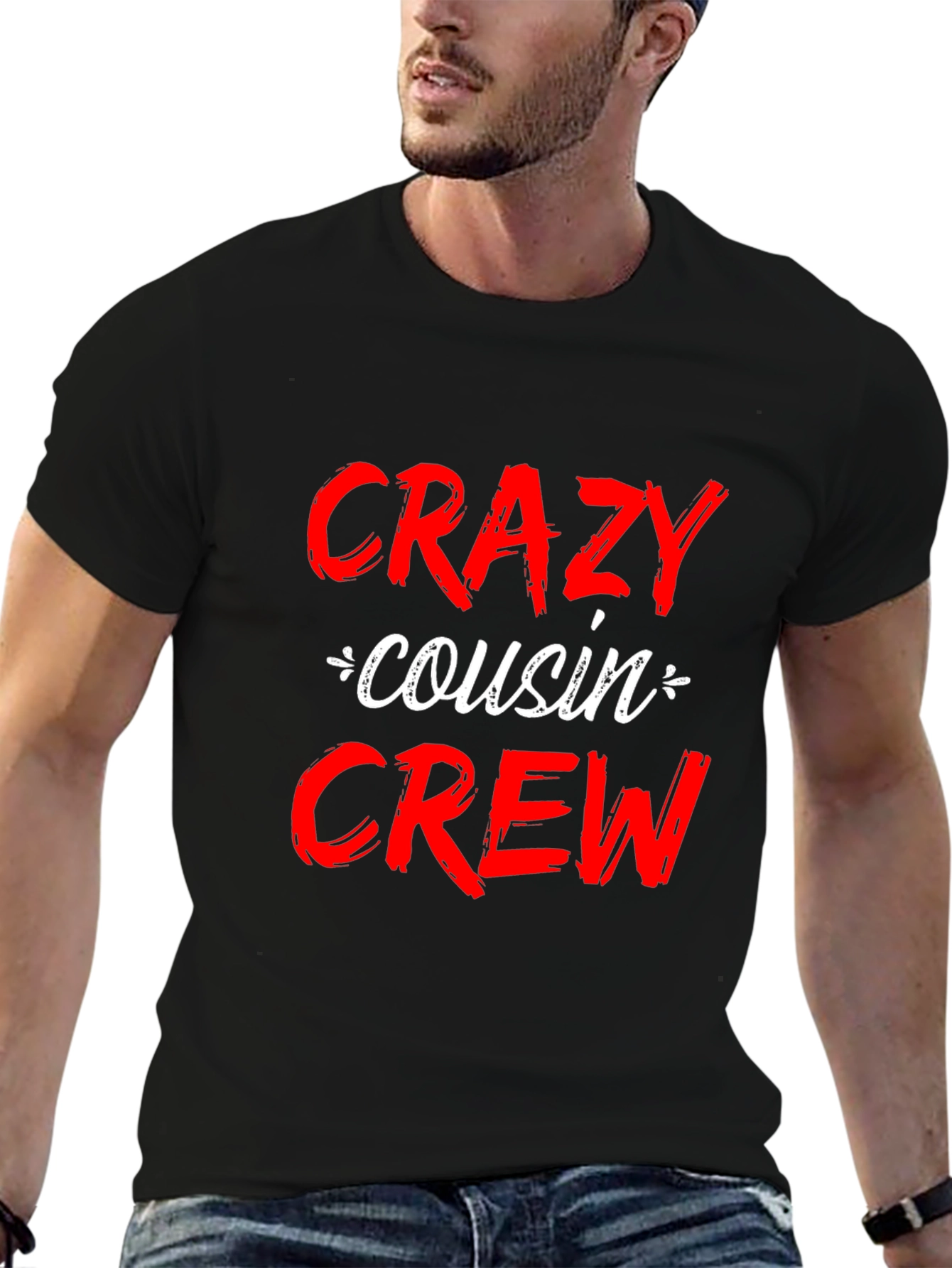 Crazy Cousin Crew T-Shirt - Black