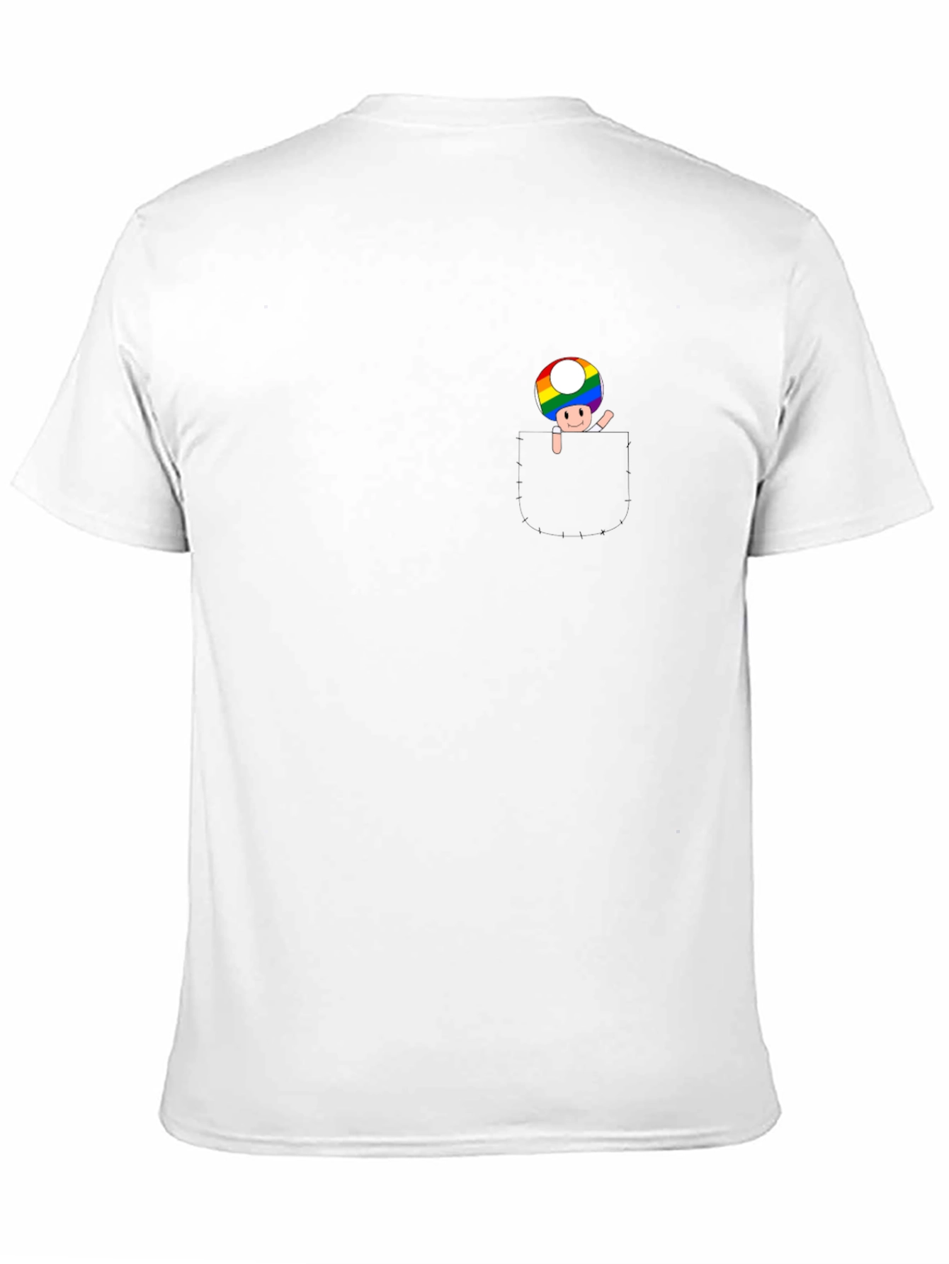 Rainbow Mushroom Graphic Tee - Black Cotton Blend